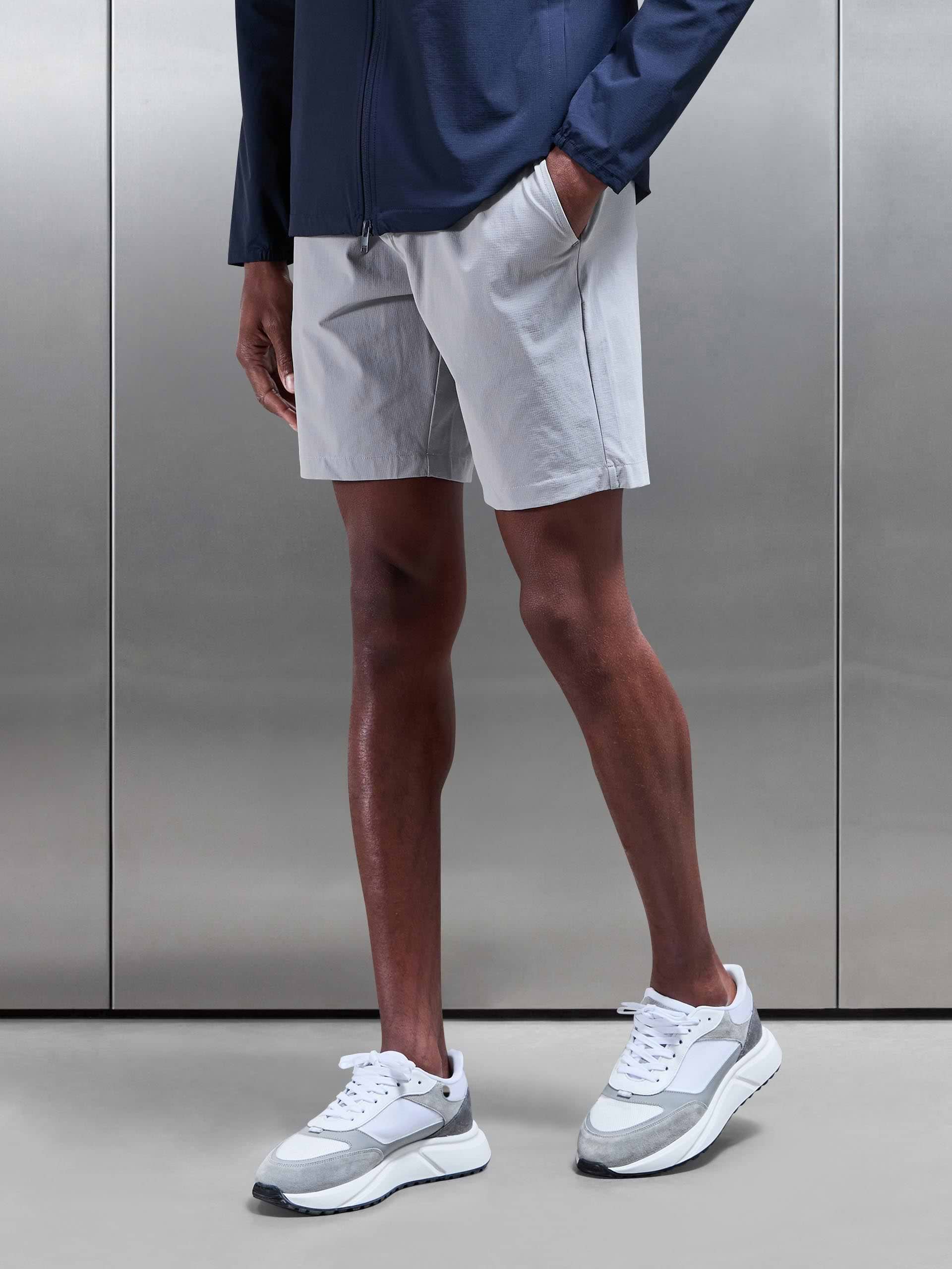Active Tech Short in Mid Grey