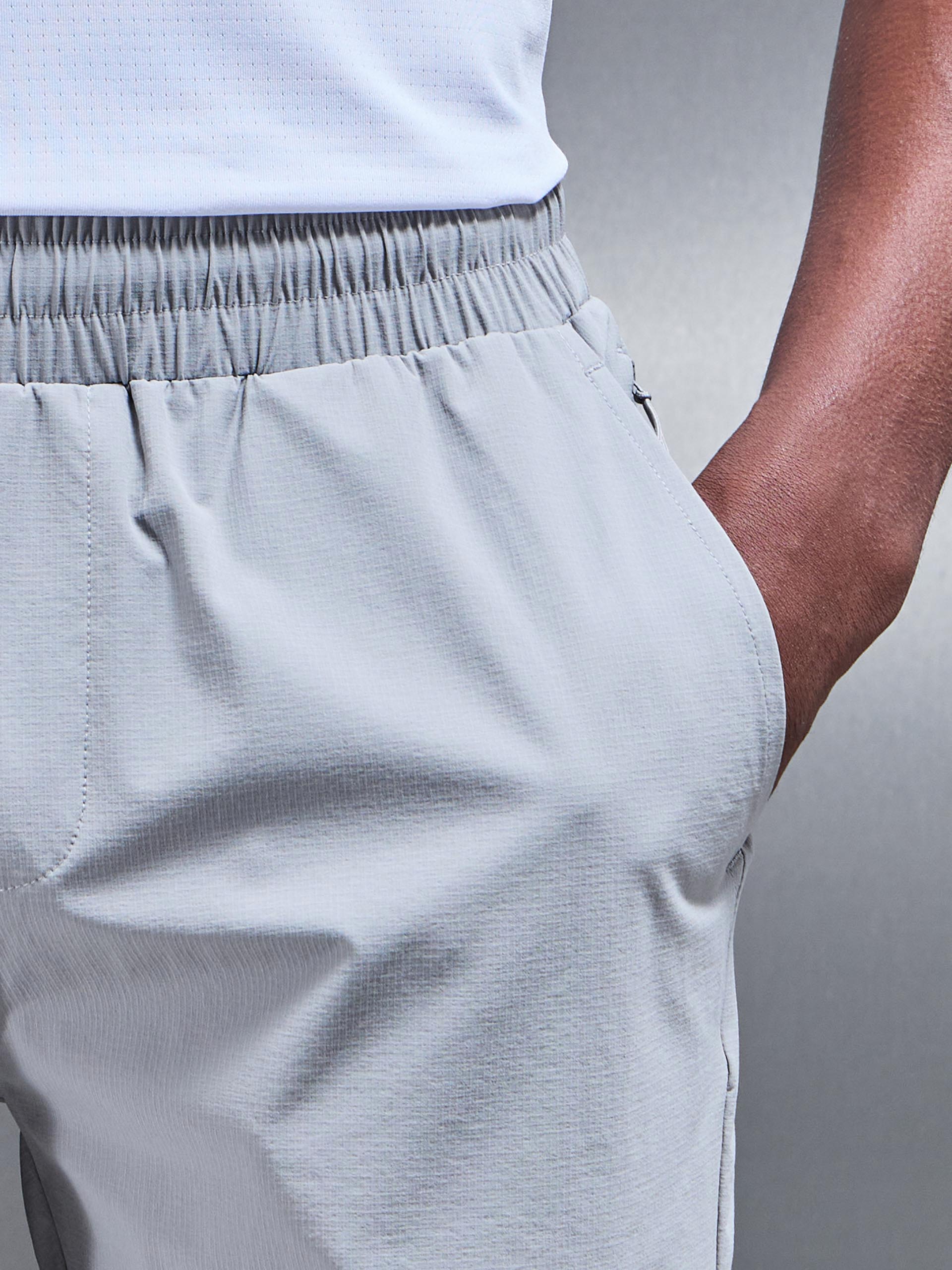 Active Tech Short in Mid Grey