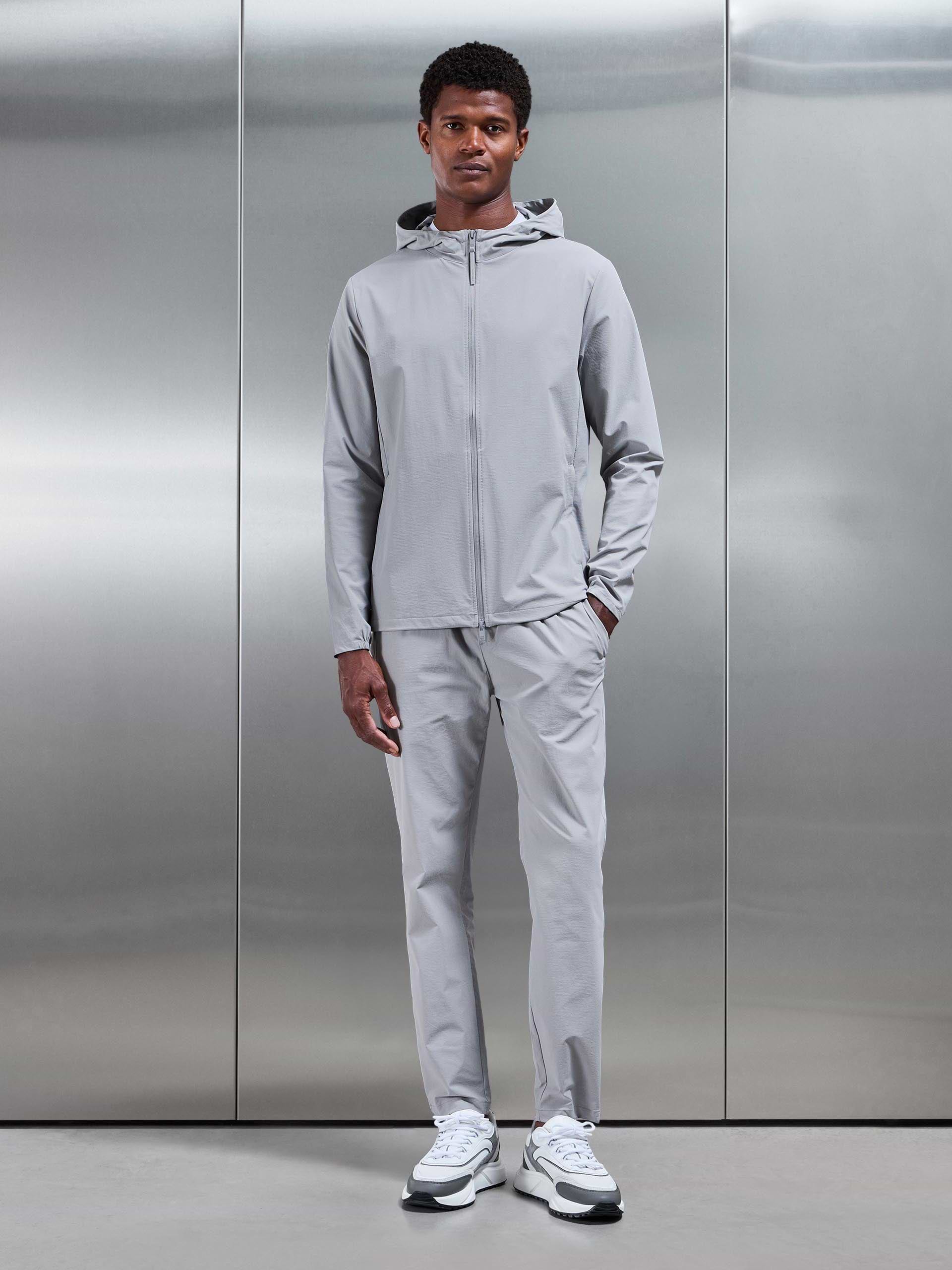 Active Technical Tapered Trackpant in Mid Grey