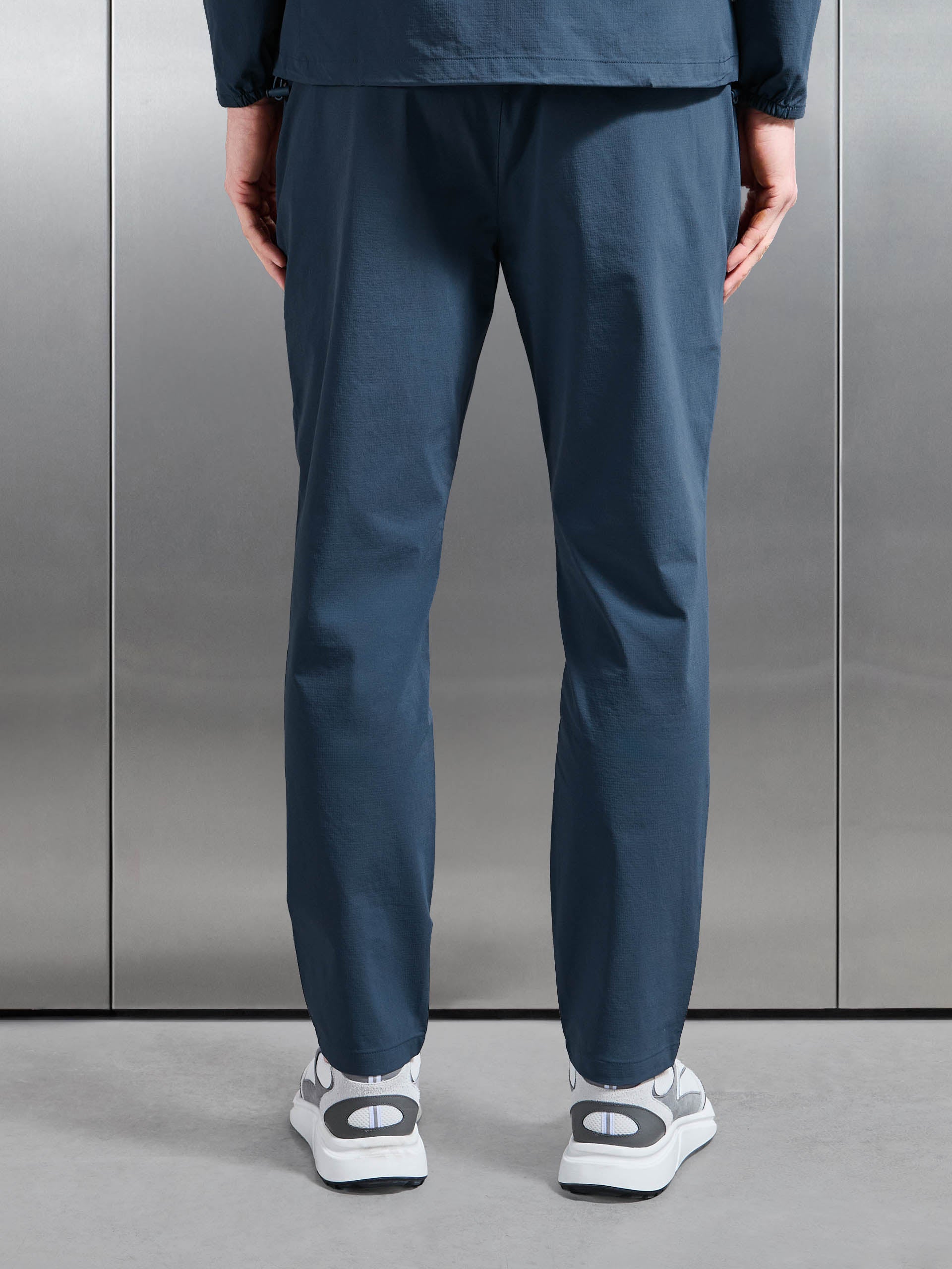 Active Technical Tapered Trackpant in Steel Blue