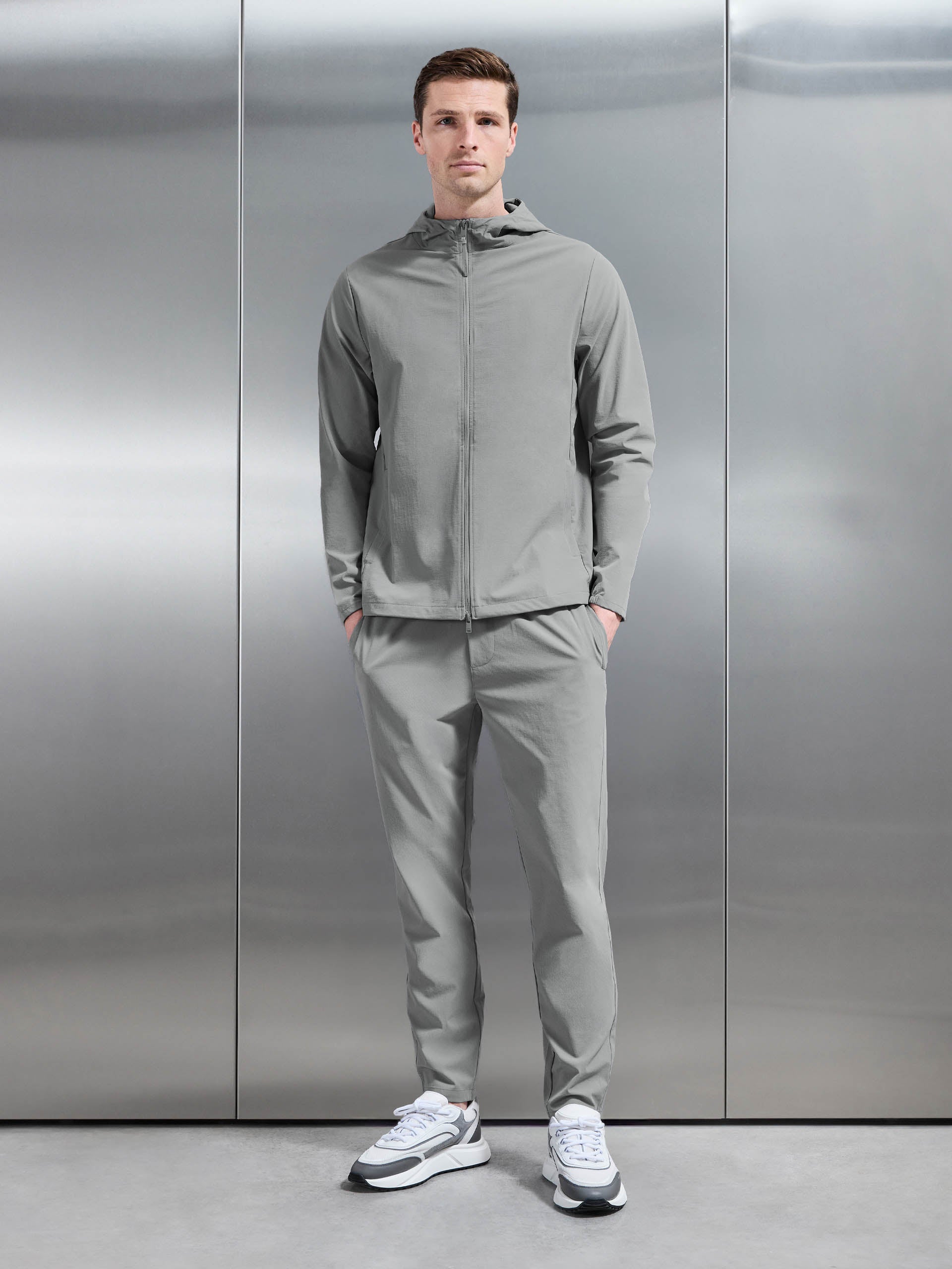 Active Technical Tapered Trackpant in Steel Grey