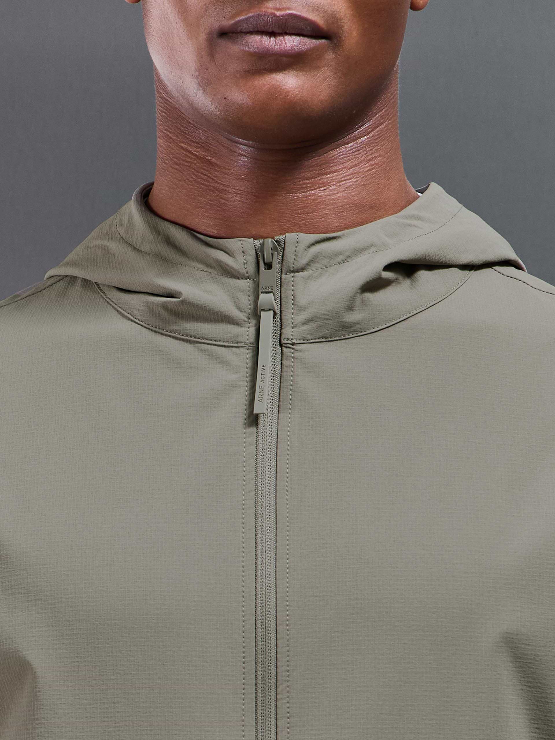 Active Technical Windbreaker in Olive