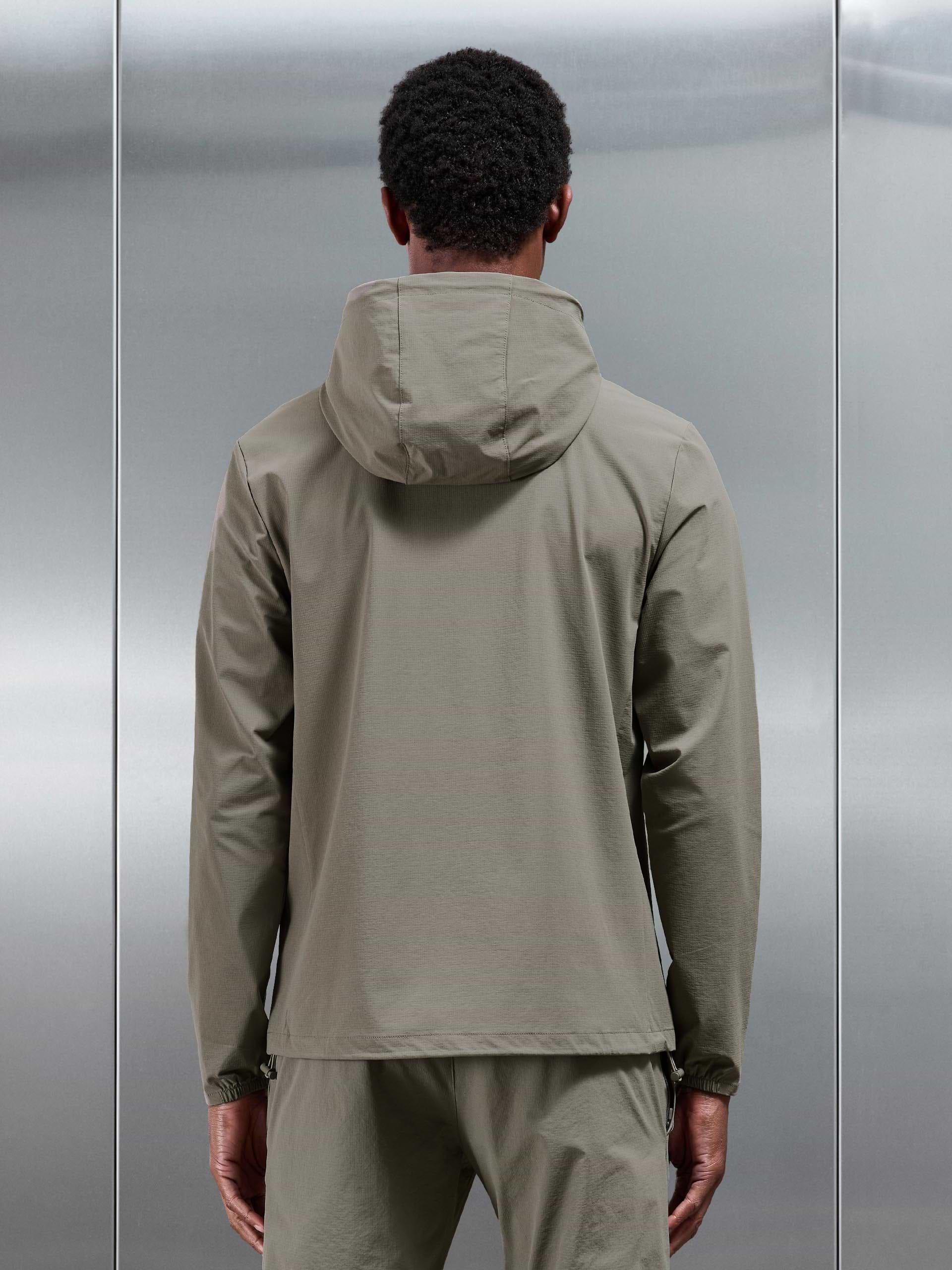 Active Technical Windbreaker in Olive