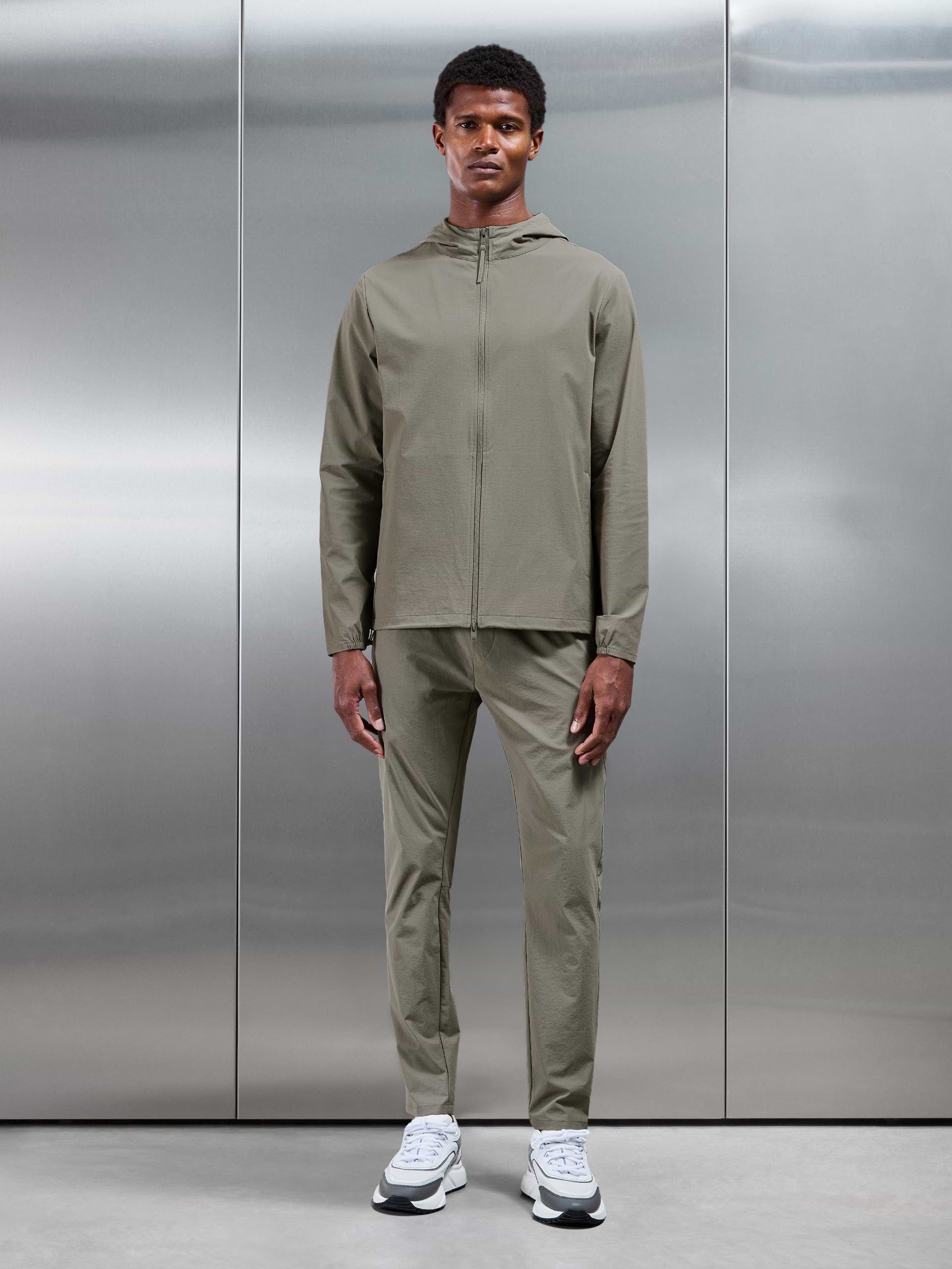 Active Technical Windbreaker in Olive