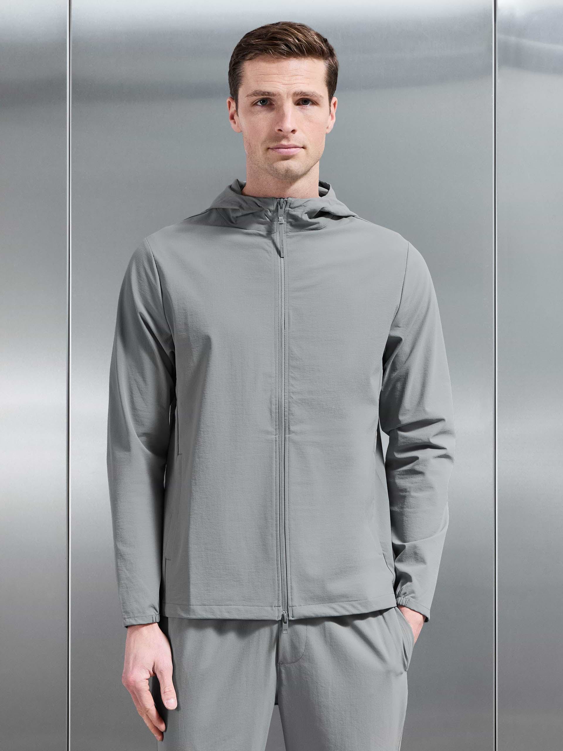 Active Technical Windbreaker in Steel Grey