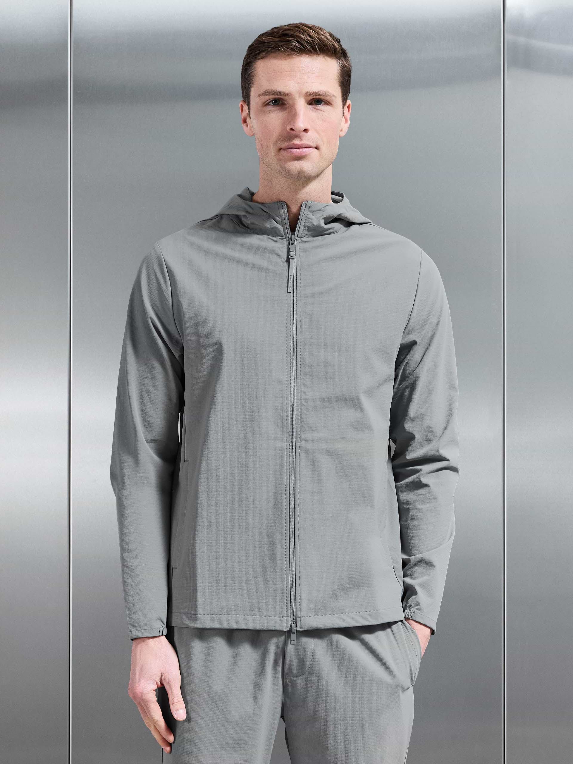 Active Technical Windbreaker in Steel Grey
