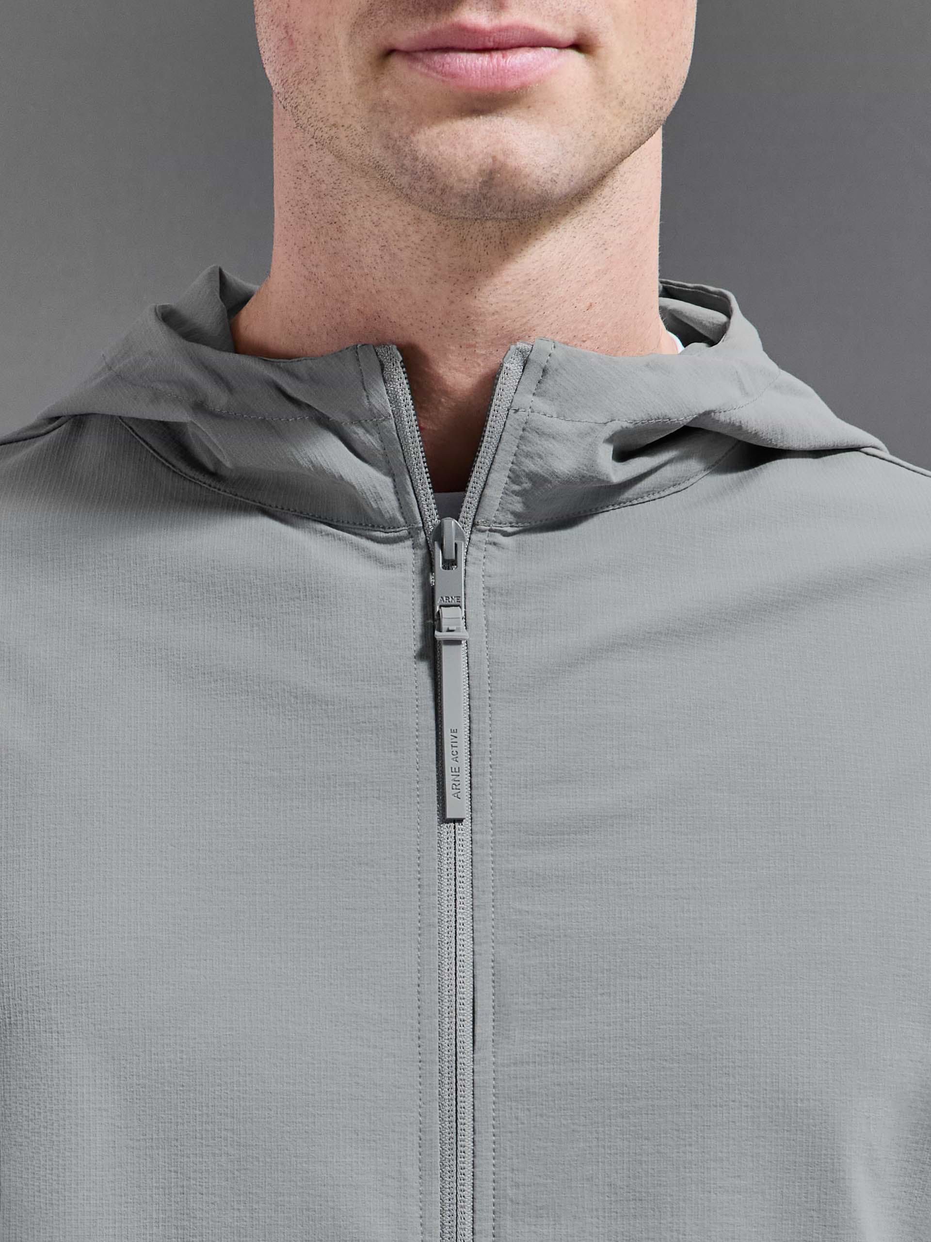 Active Technical Windbreaker in Steel Grey