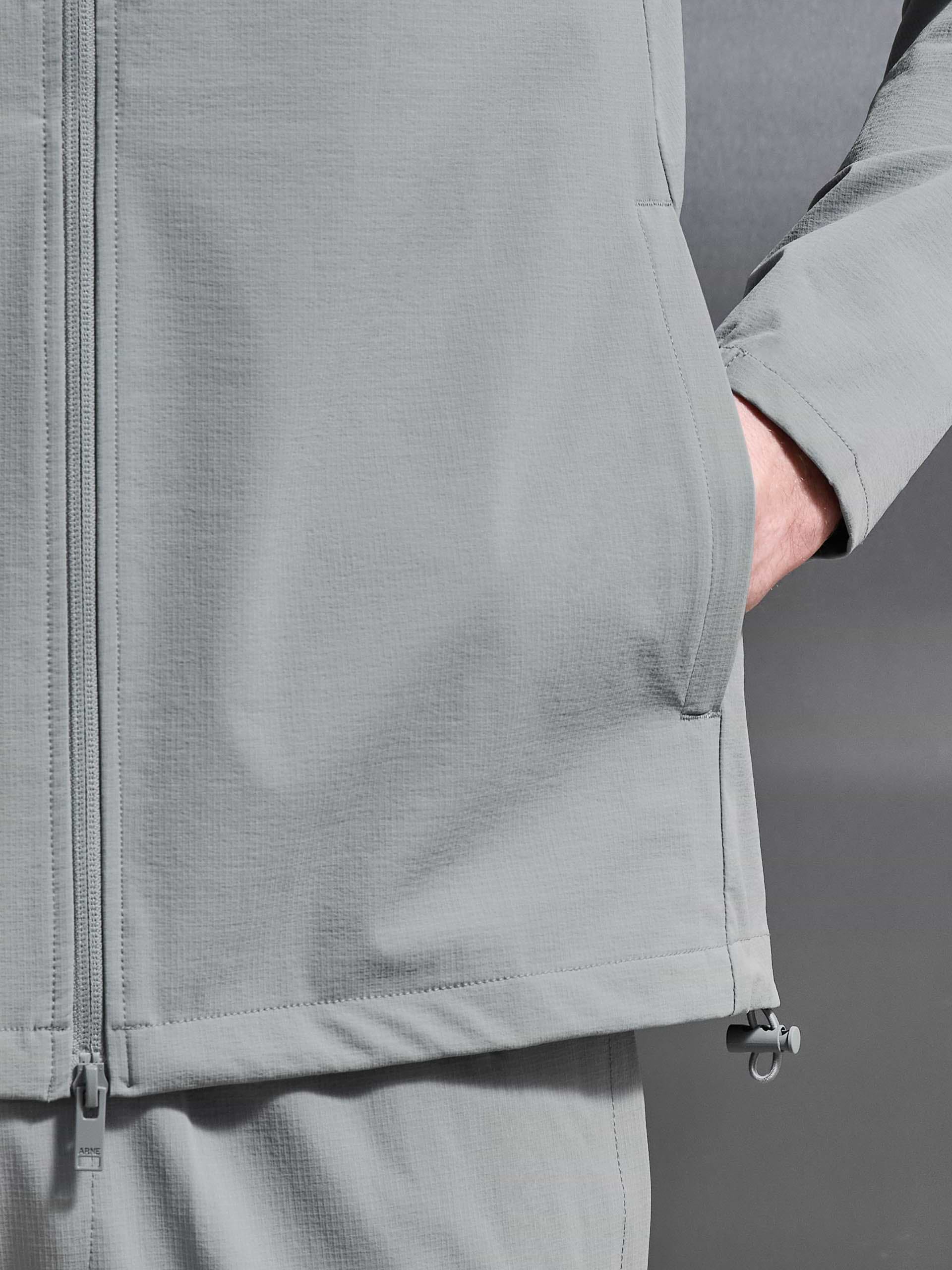 Active Technical Windbreaker in Steel Grey