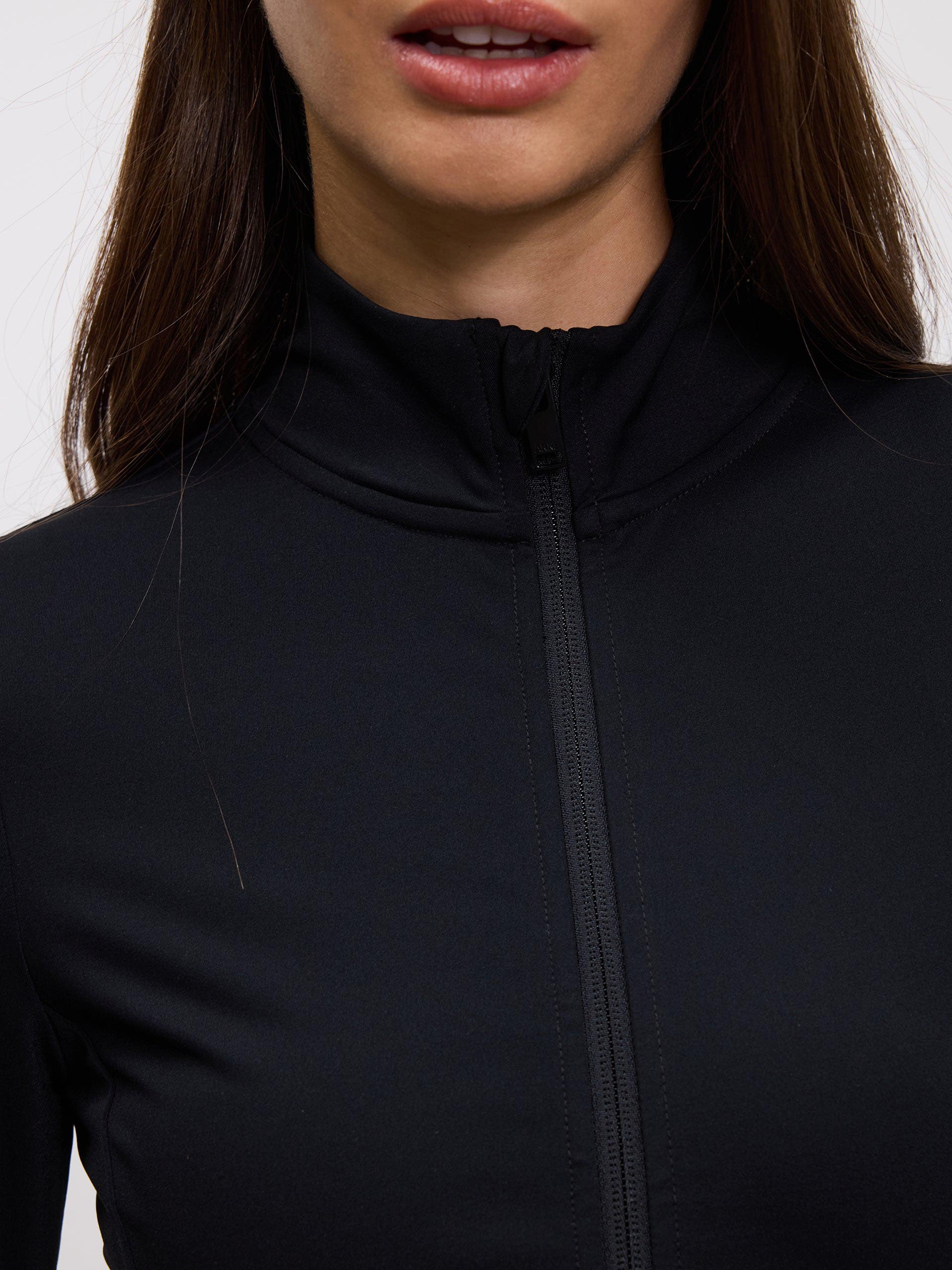 Womens Active Zip Through Jacket in Black