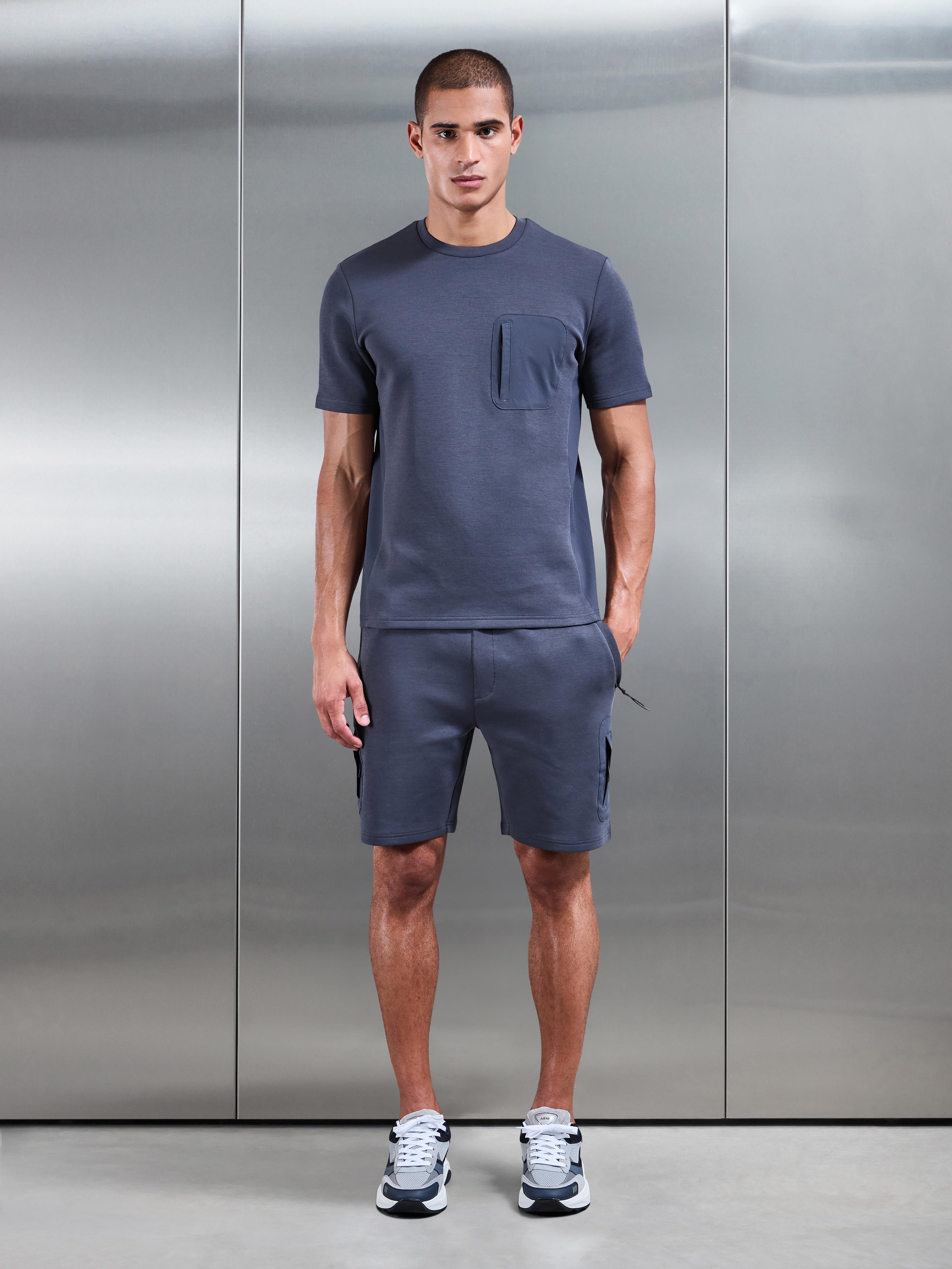 AirTech Hybrid Cargo Short in Slate Blue