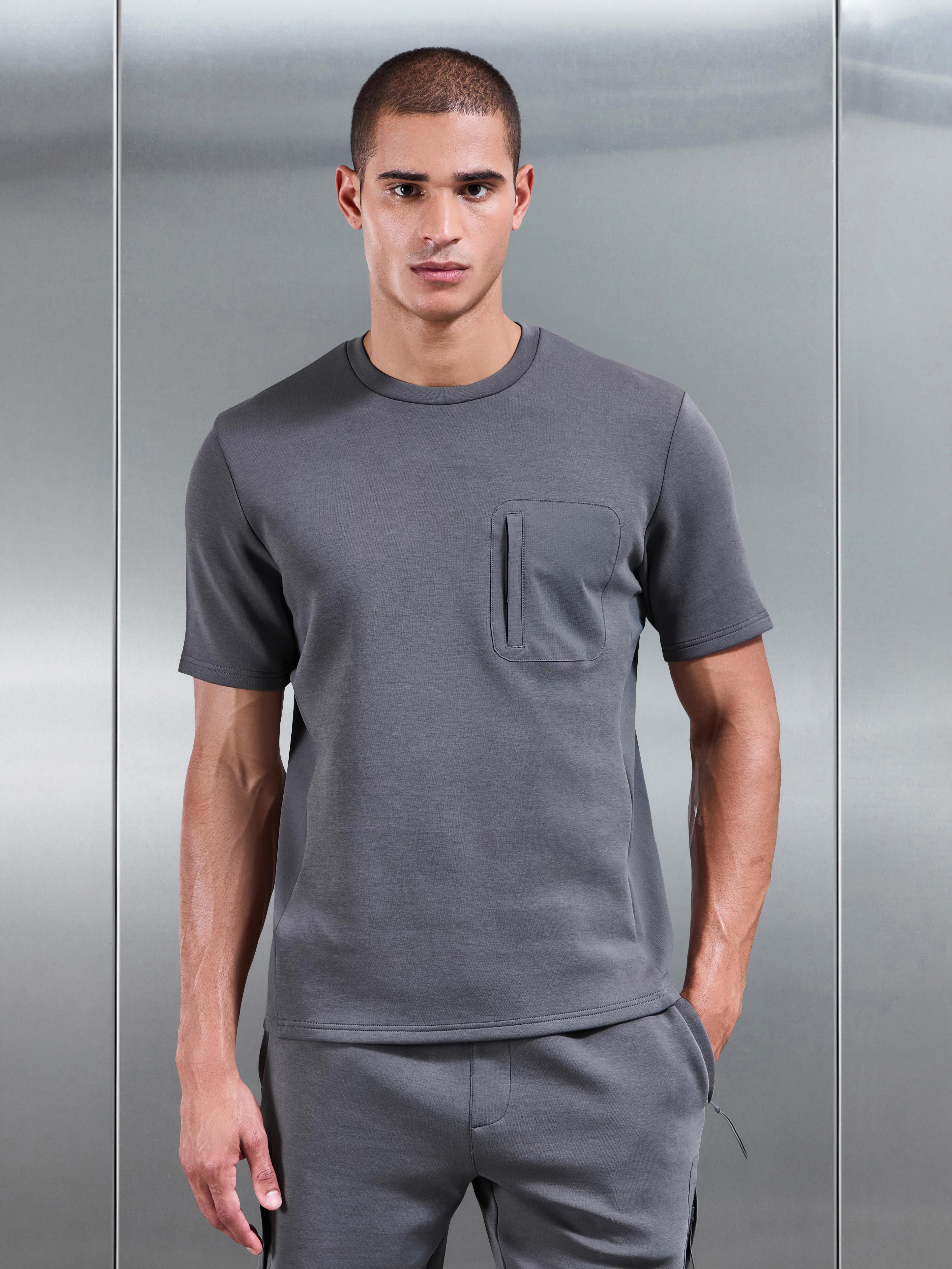 AirTech Hybrid Pocket T-Shirt in Grey
