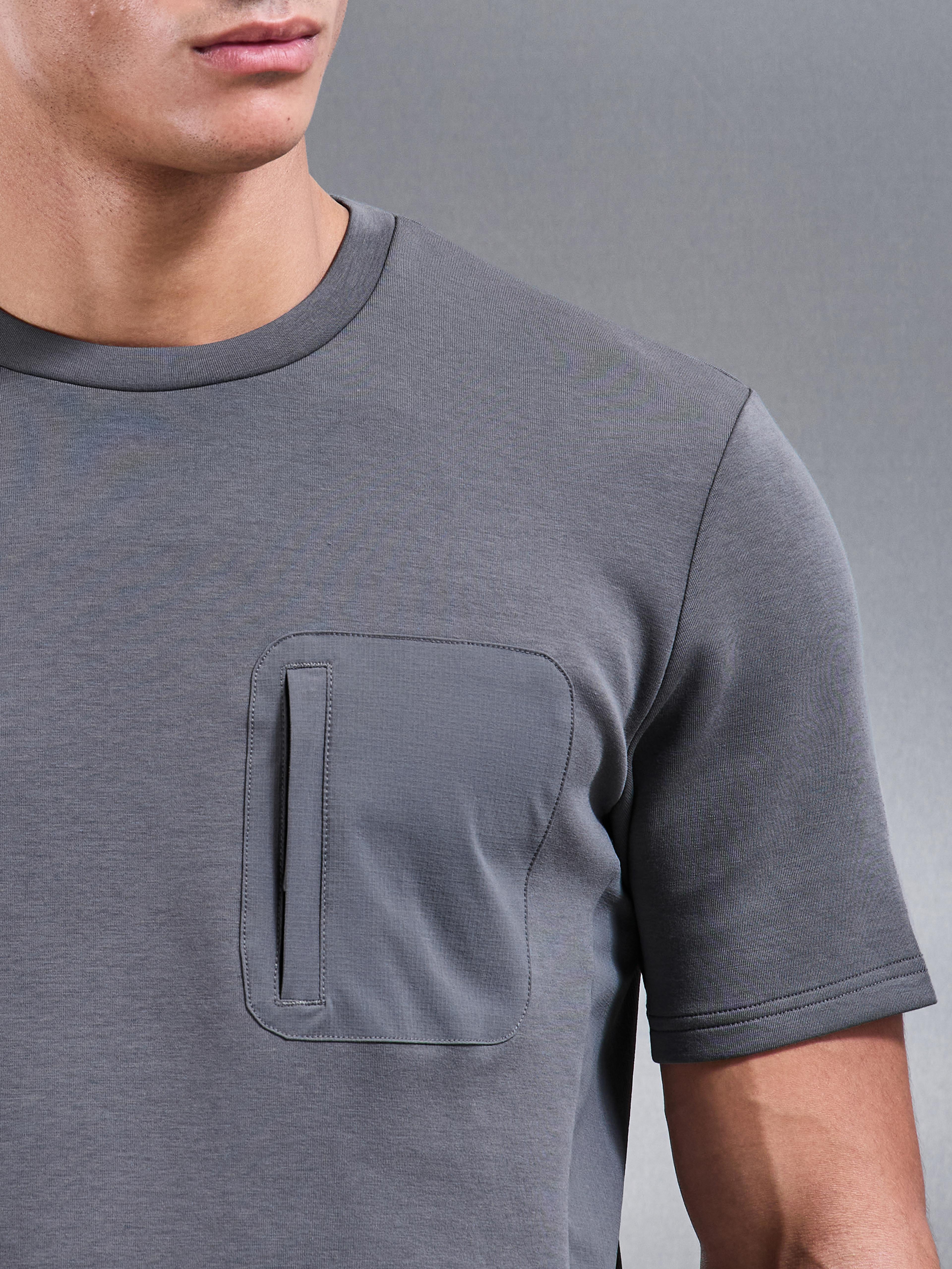 AirTech Hybrid Pocket T-Shirt in Grey