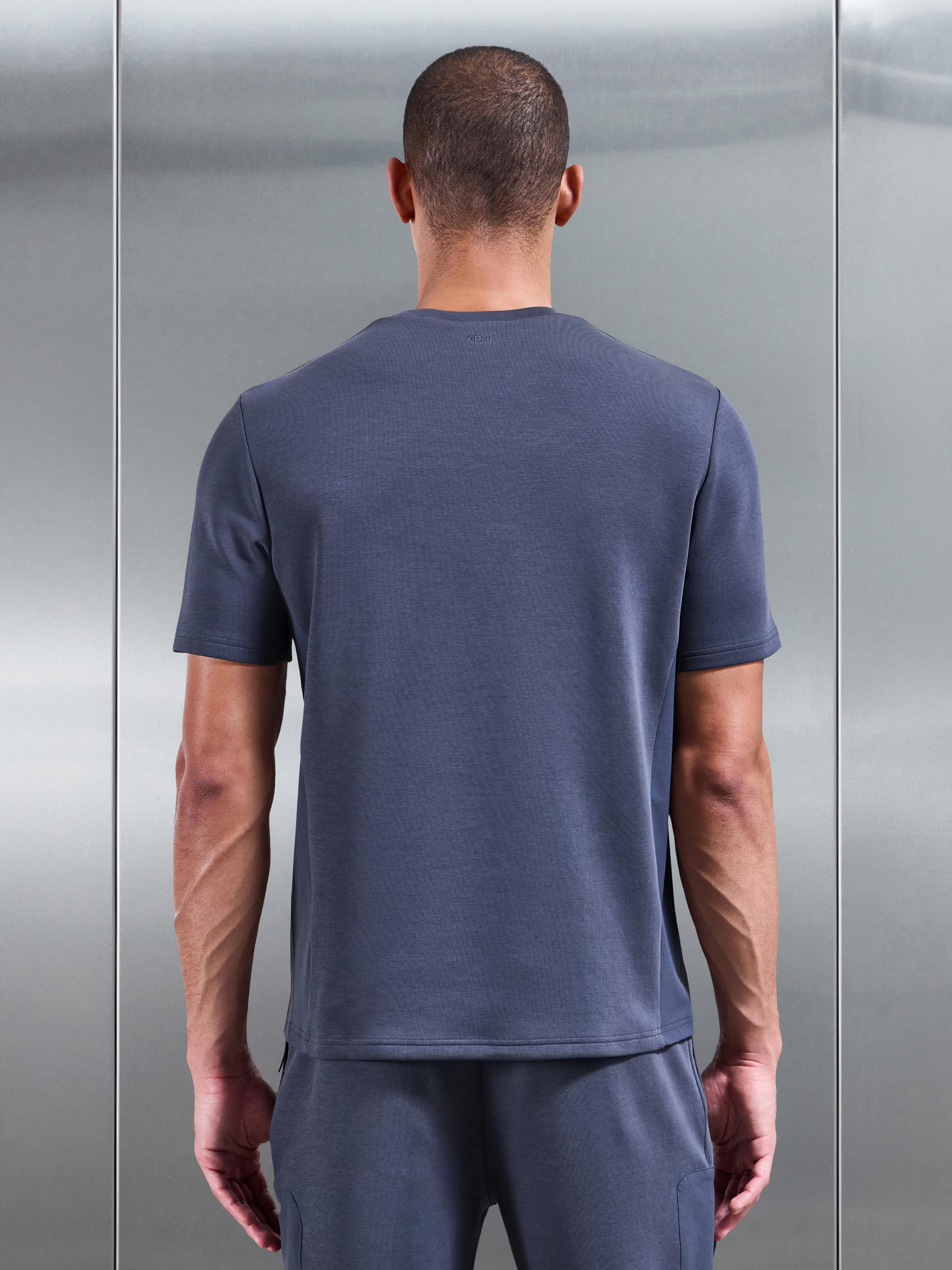 AirTech Hybrid Pocket T-Shirt in Slate Blue