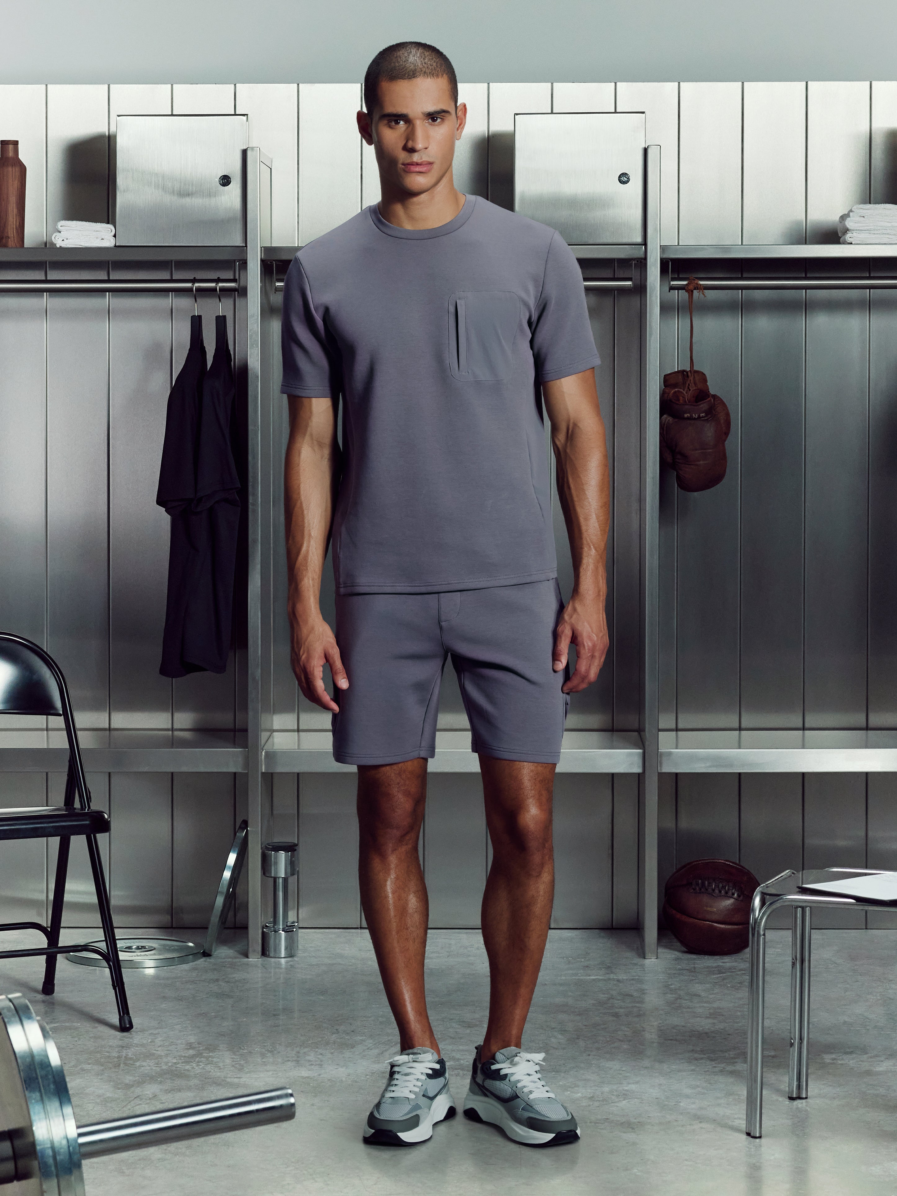 AirTech Hybrid Pocket T-Shirt in Grey