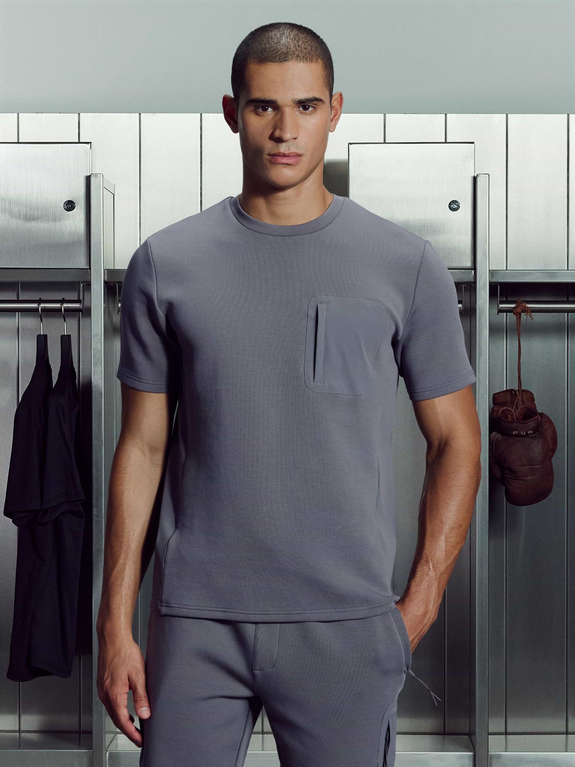 AirTech Hybrid Pocket T-Shirt in Grey