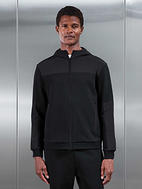 Apex Hybrid Jersey Windbreaker in Black