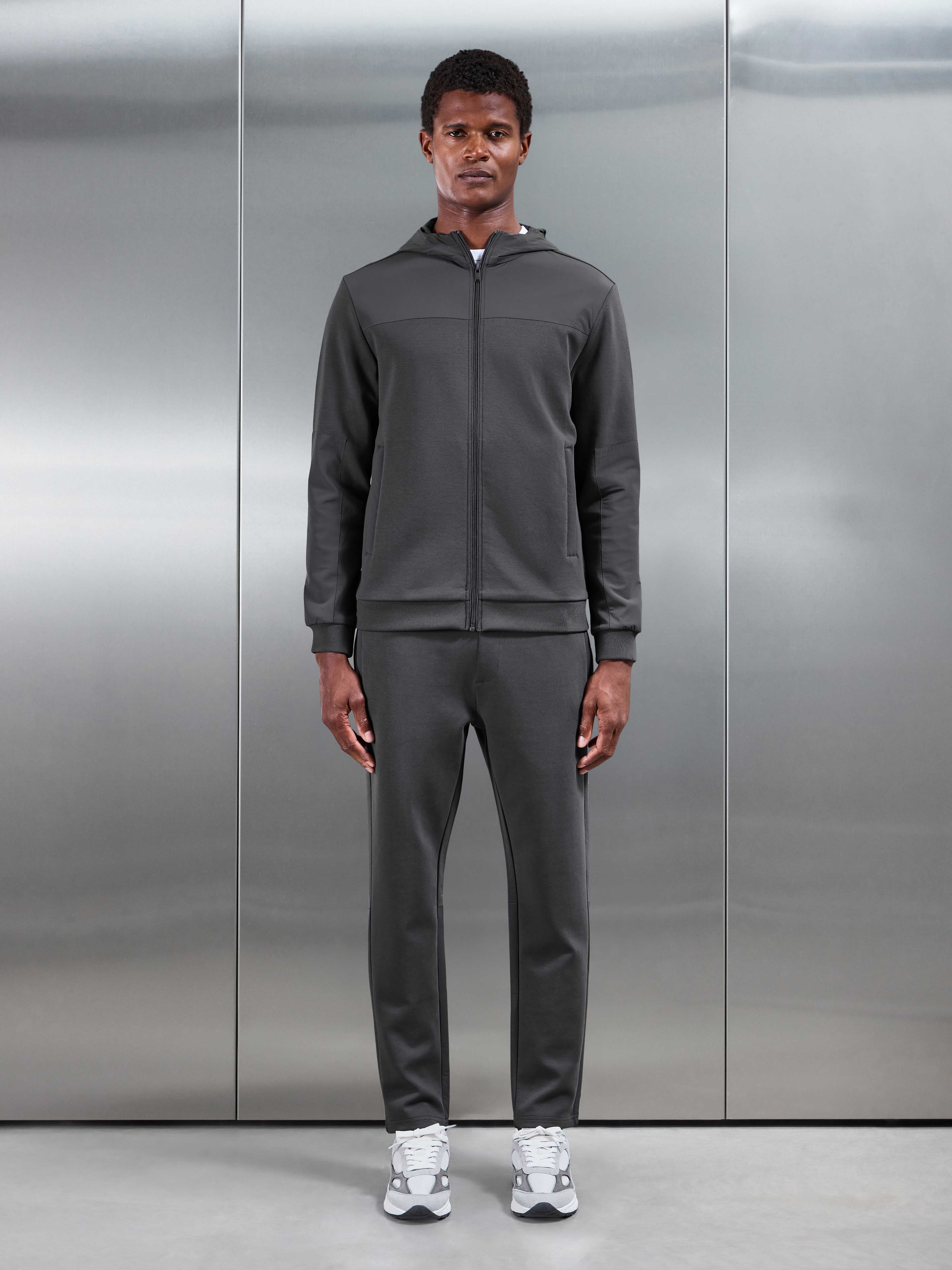 Apex Hybrid Jersey Windbreaker in Grey