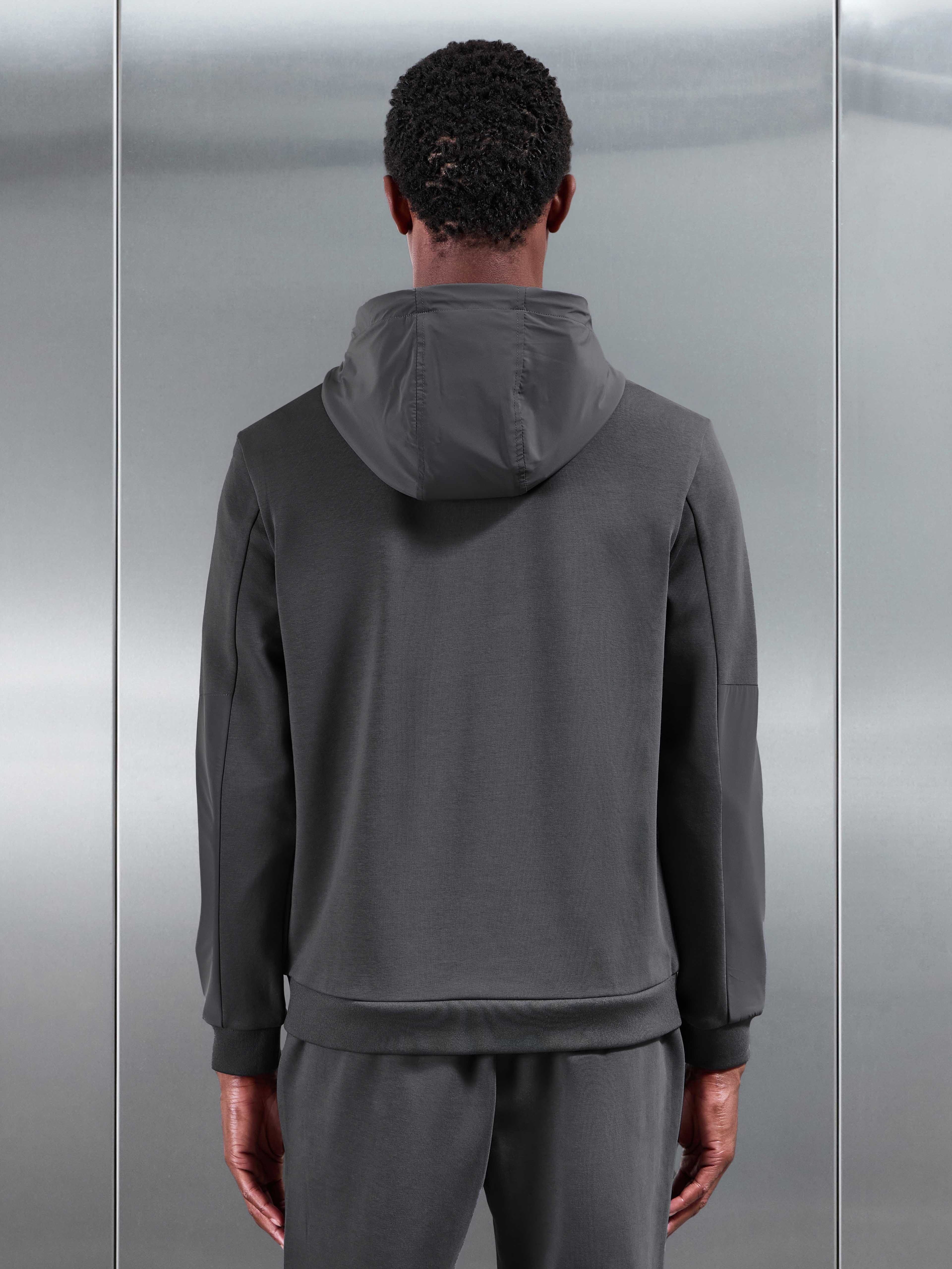 Apex Hybrid Jersey Windbreaker in Grey