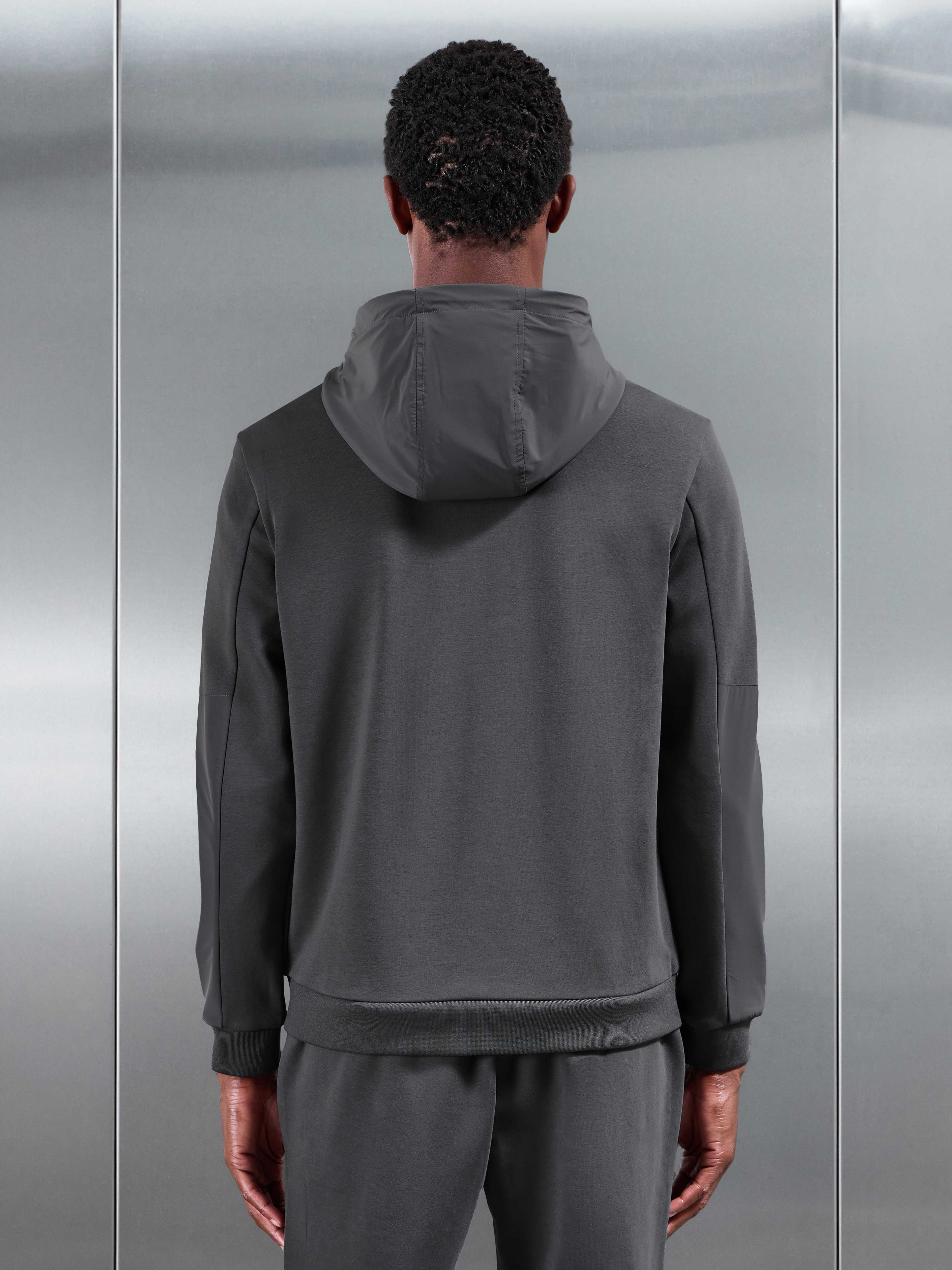 Apex Hybrid Jersey Windbreaker in Grey