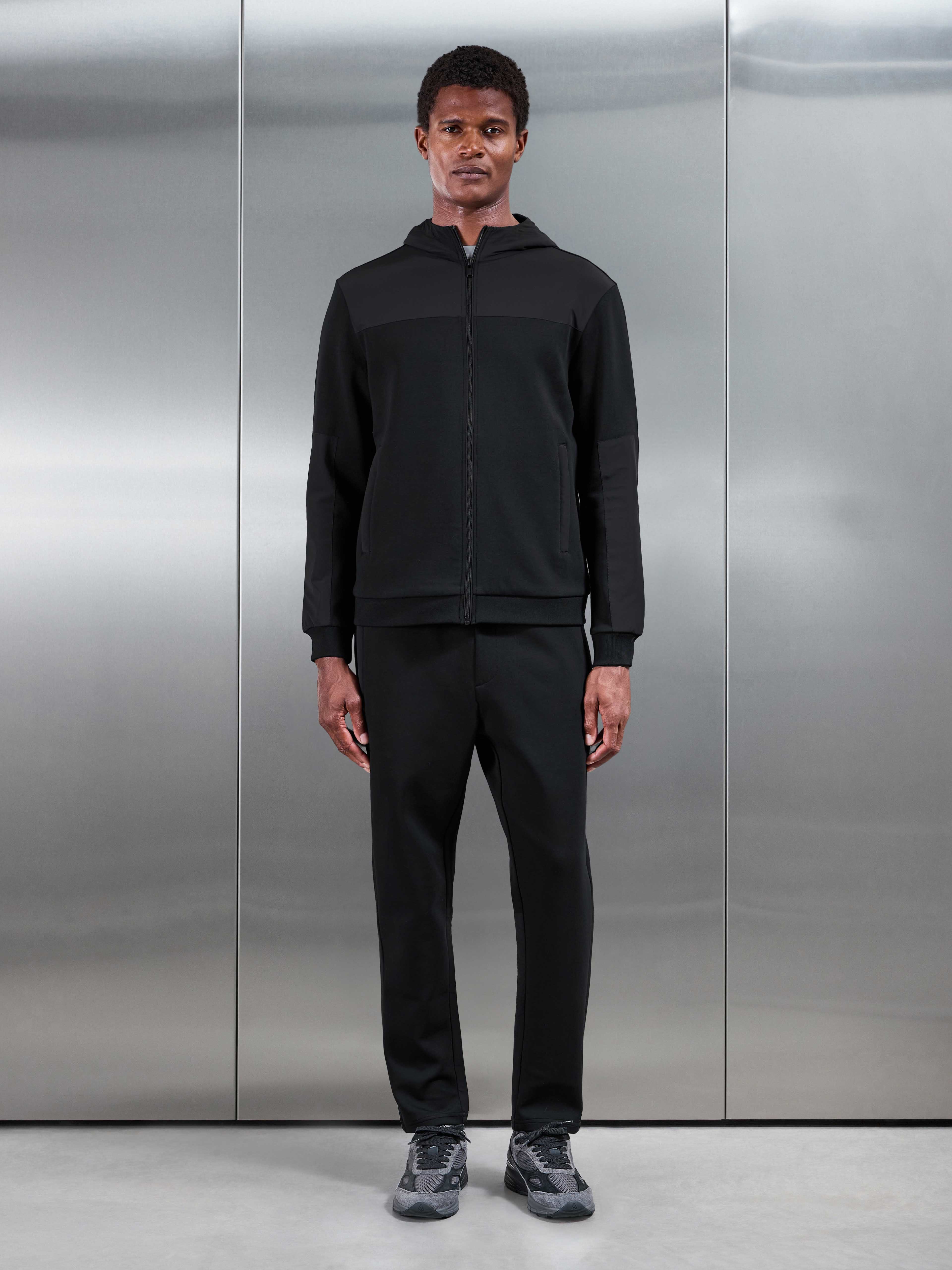 Apex Jersey Hybrid Jogger in Black