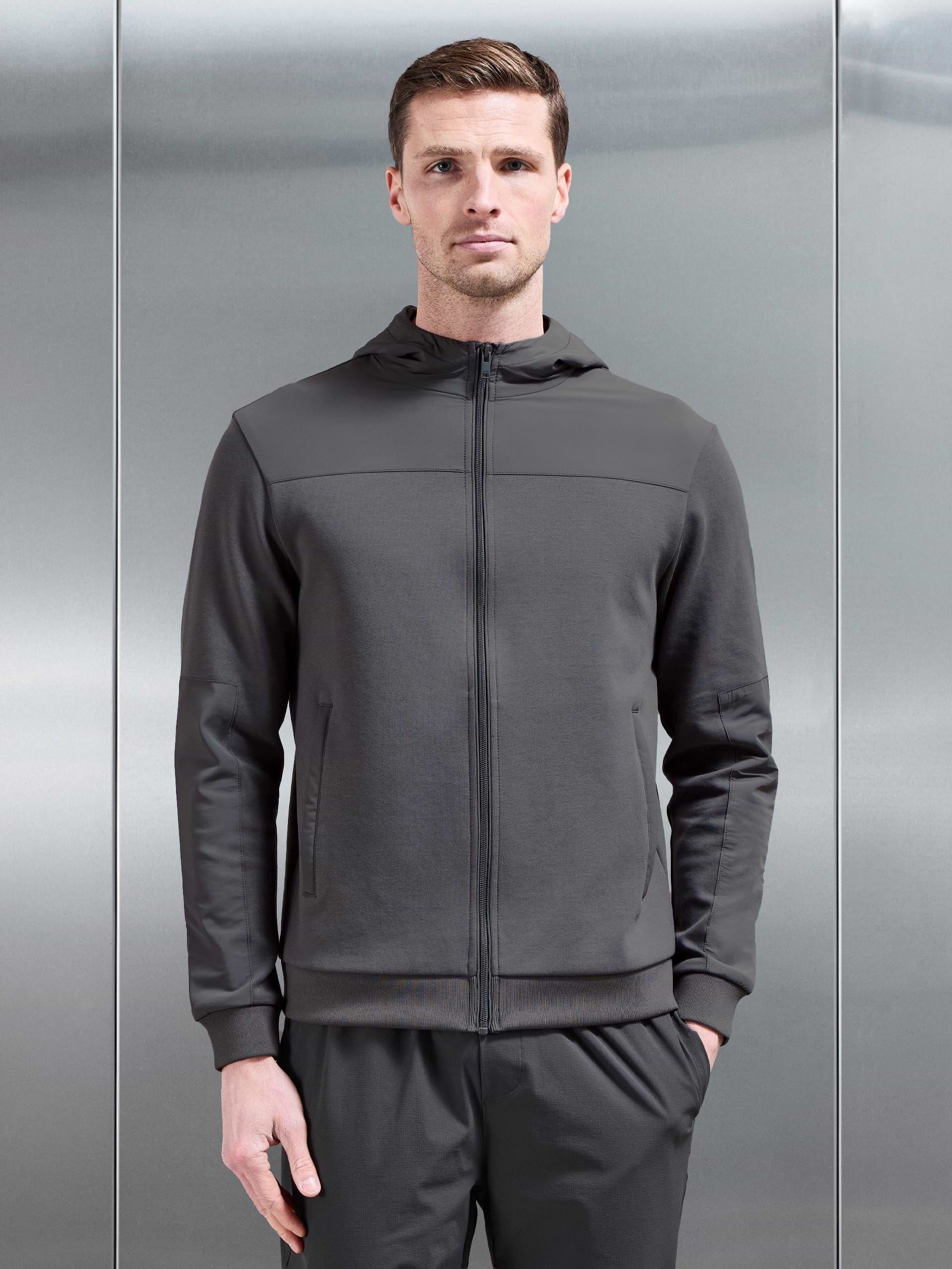 Apex Hybrid Jersey Windbreaker in Grey