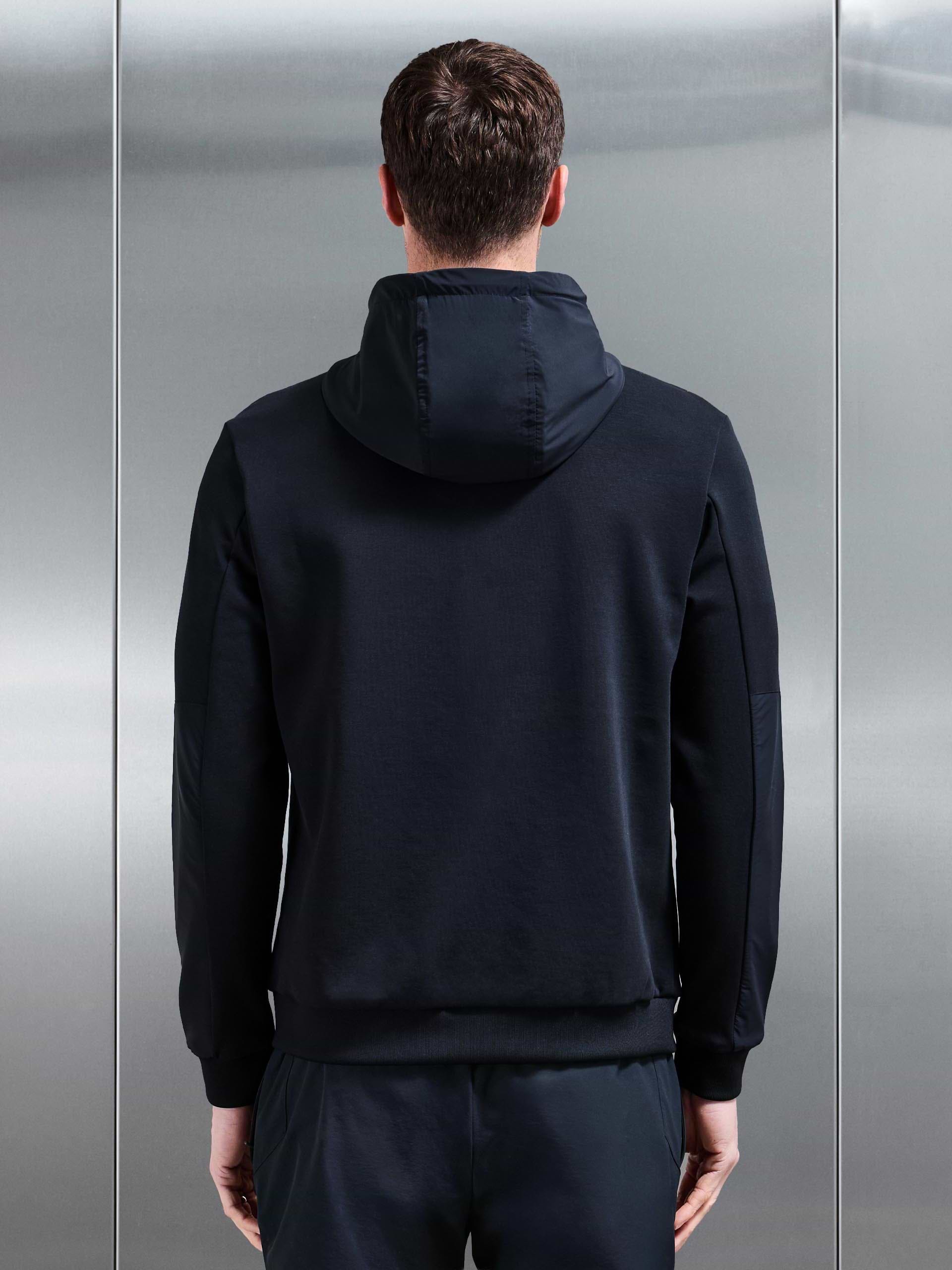 Apex Hybrid Jersey Windbreaker in Navy