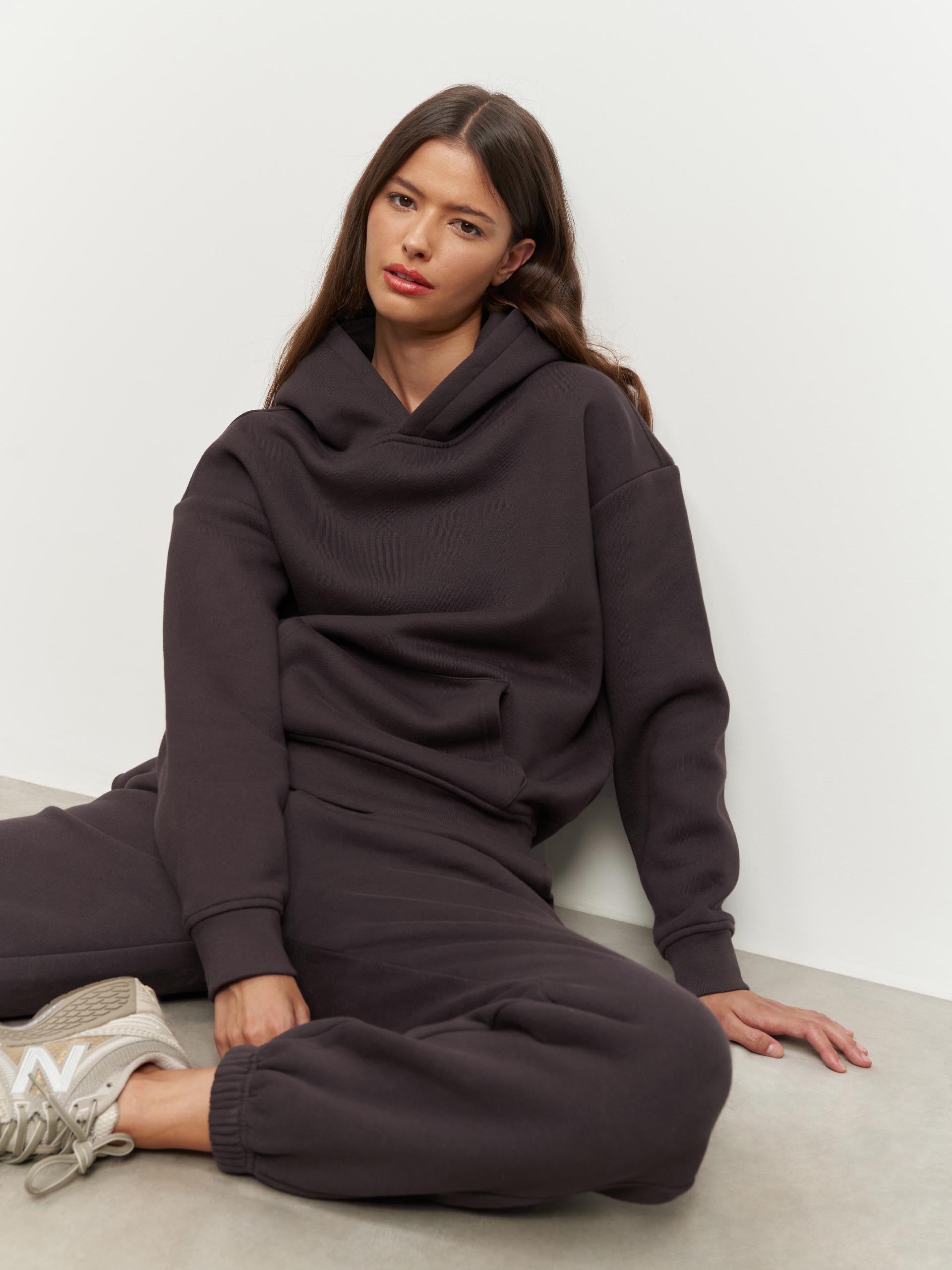 Womens Relaxed Hoodie in Brown