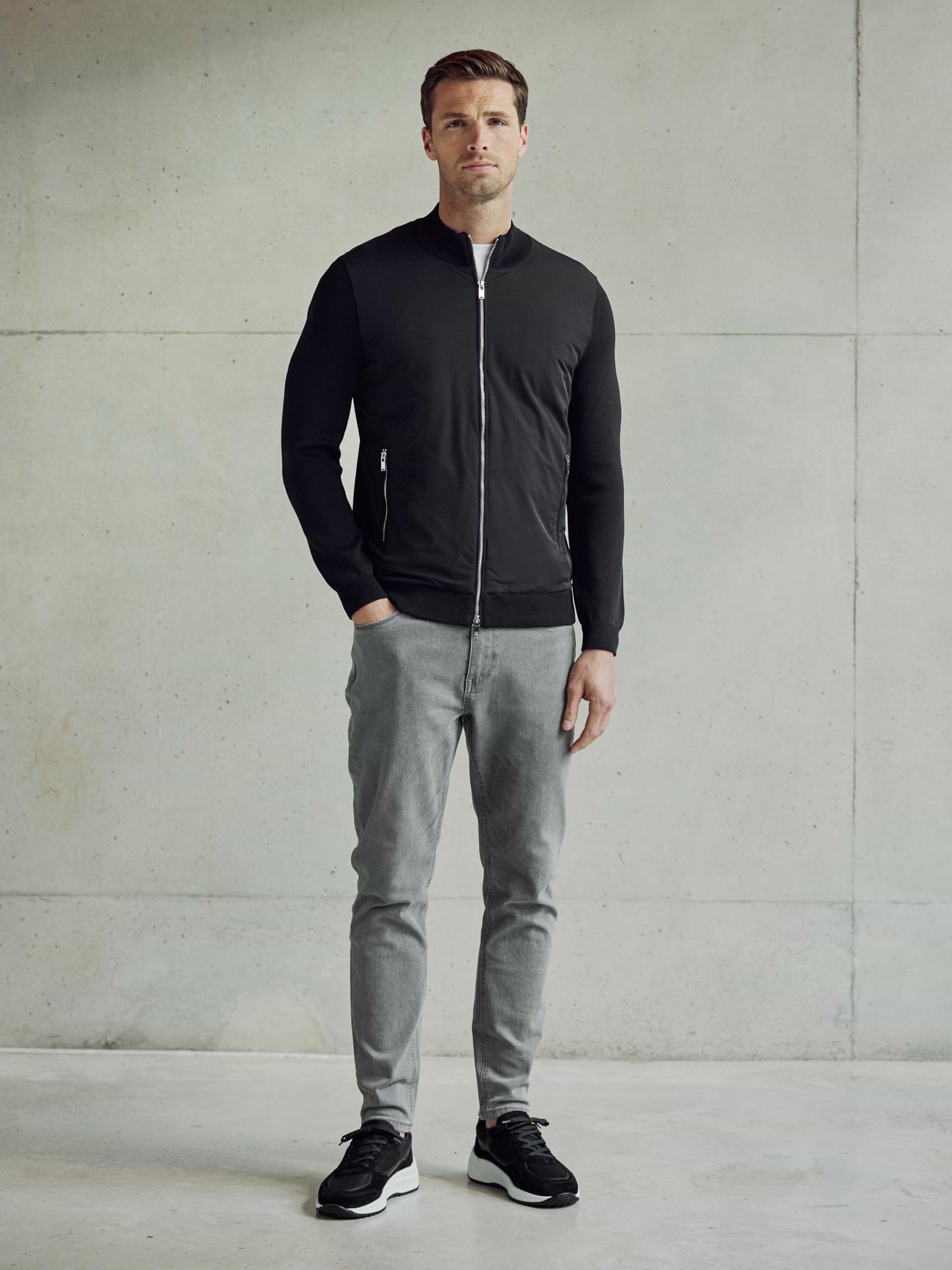 Hybrid Knitted Jacket in Black