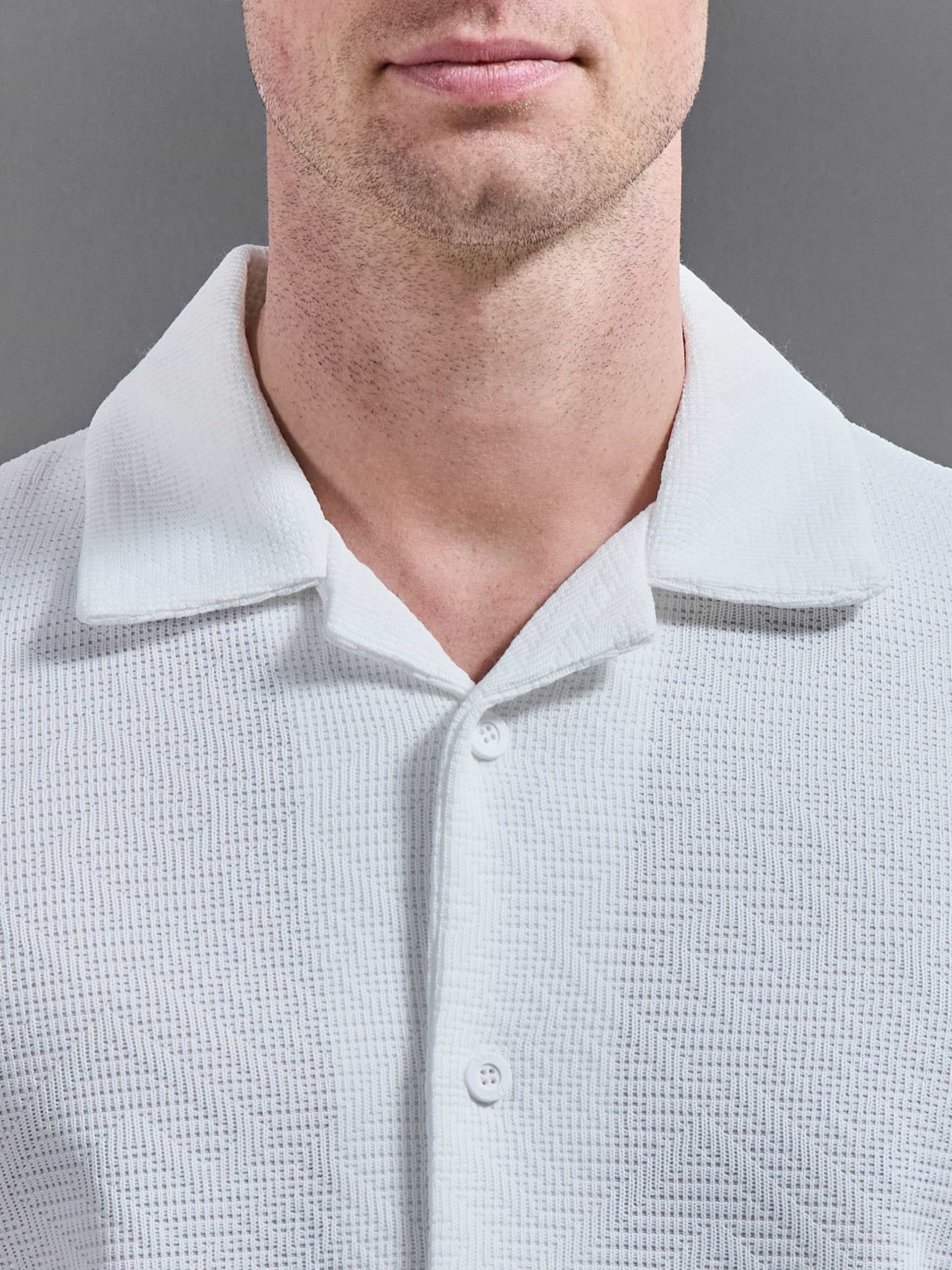 Aztec Revere Collar Shirt in White