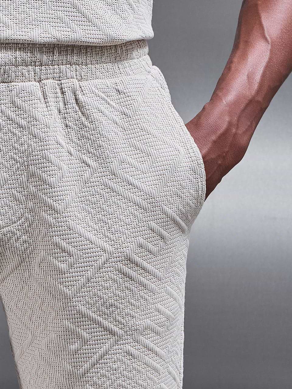 Aztec Textured Short in Stone