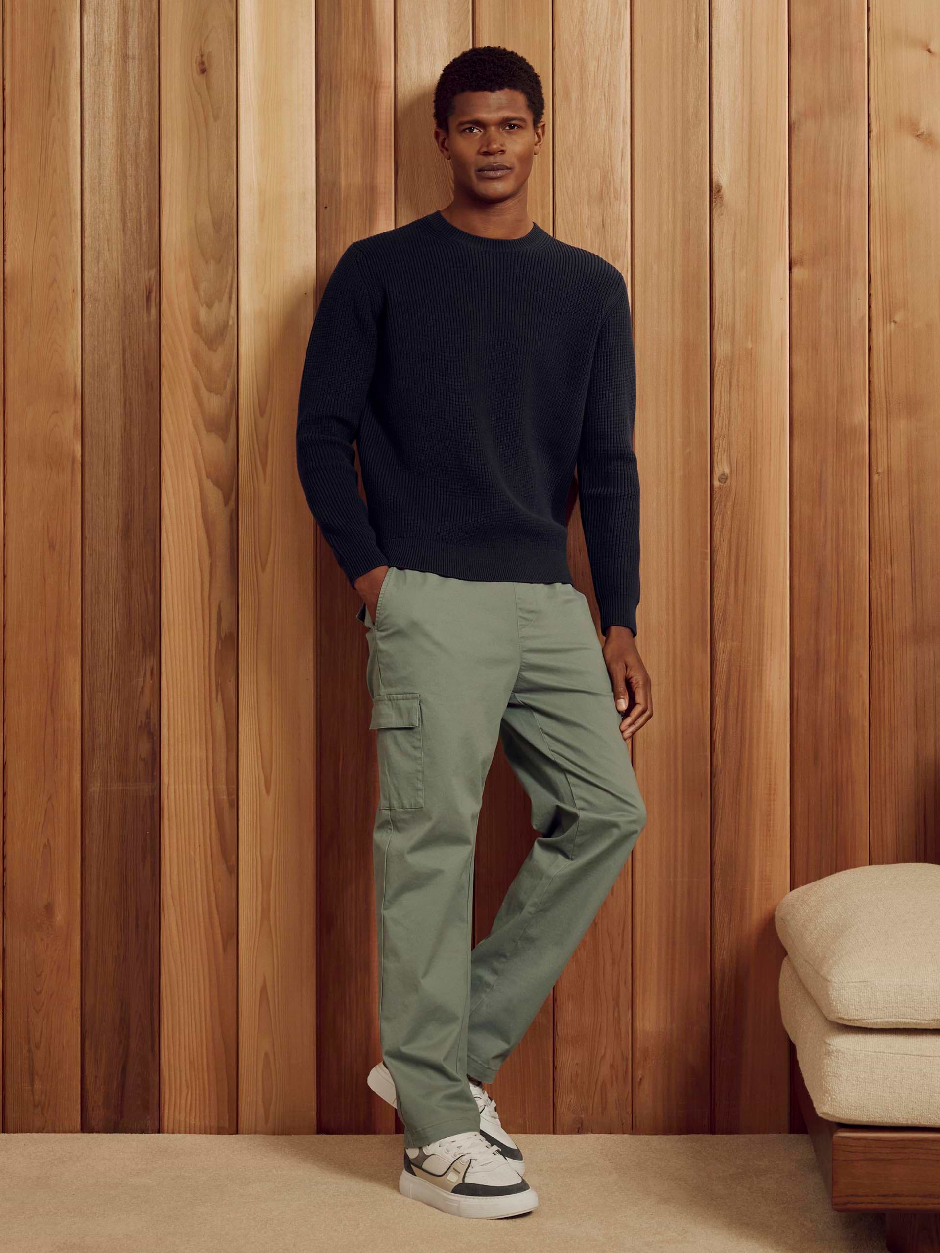 Relaxed Fit Cotton Cargo Pant in Olive