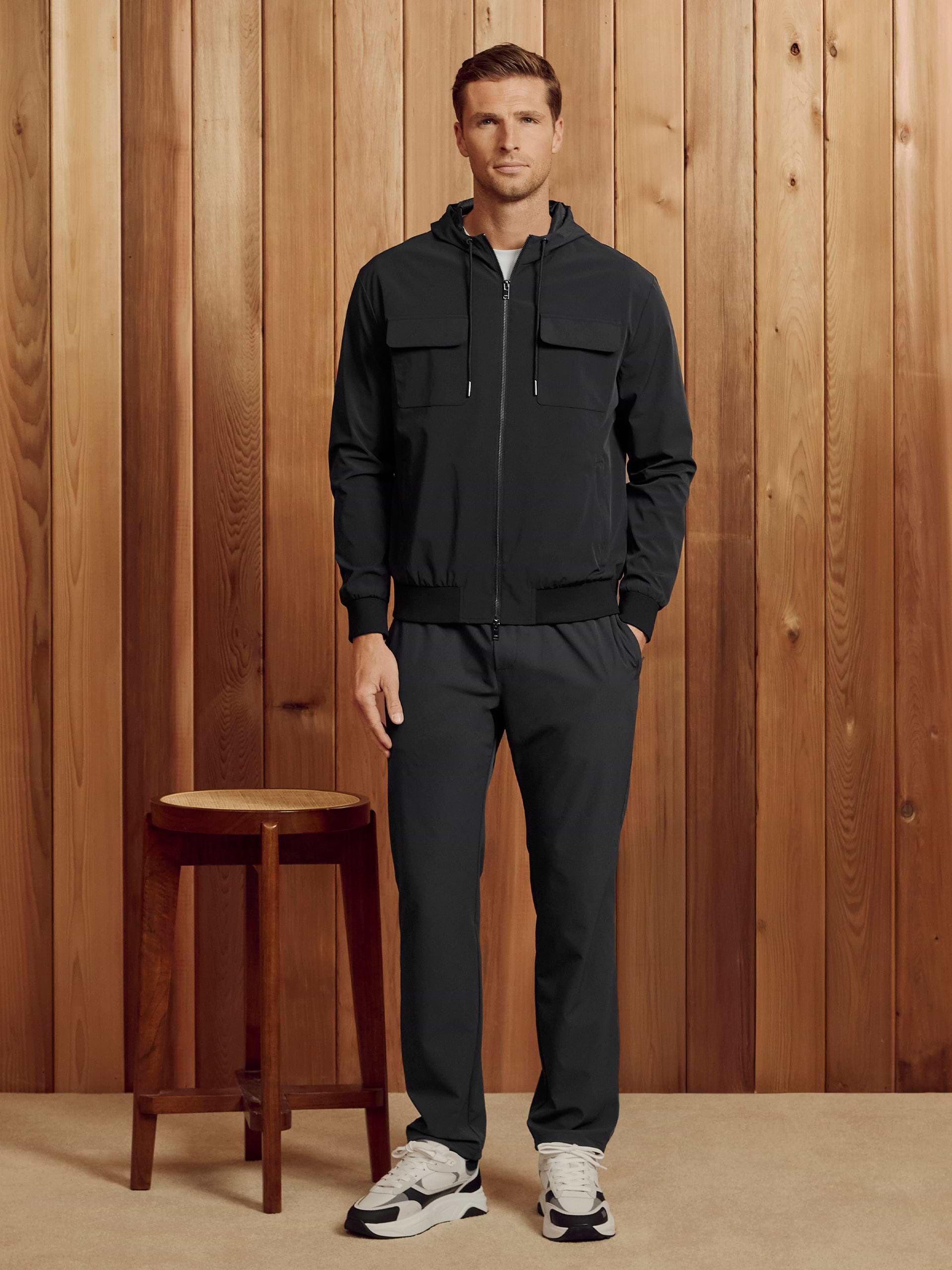 Relaxed Fit Nylon Trackpant in Grey