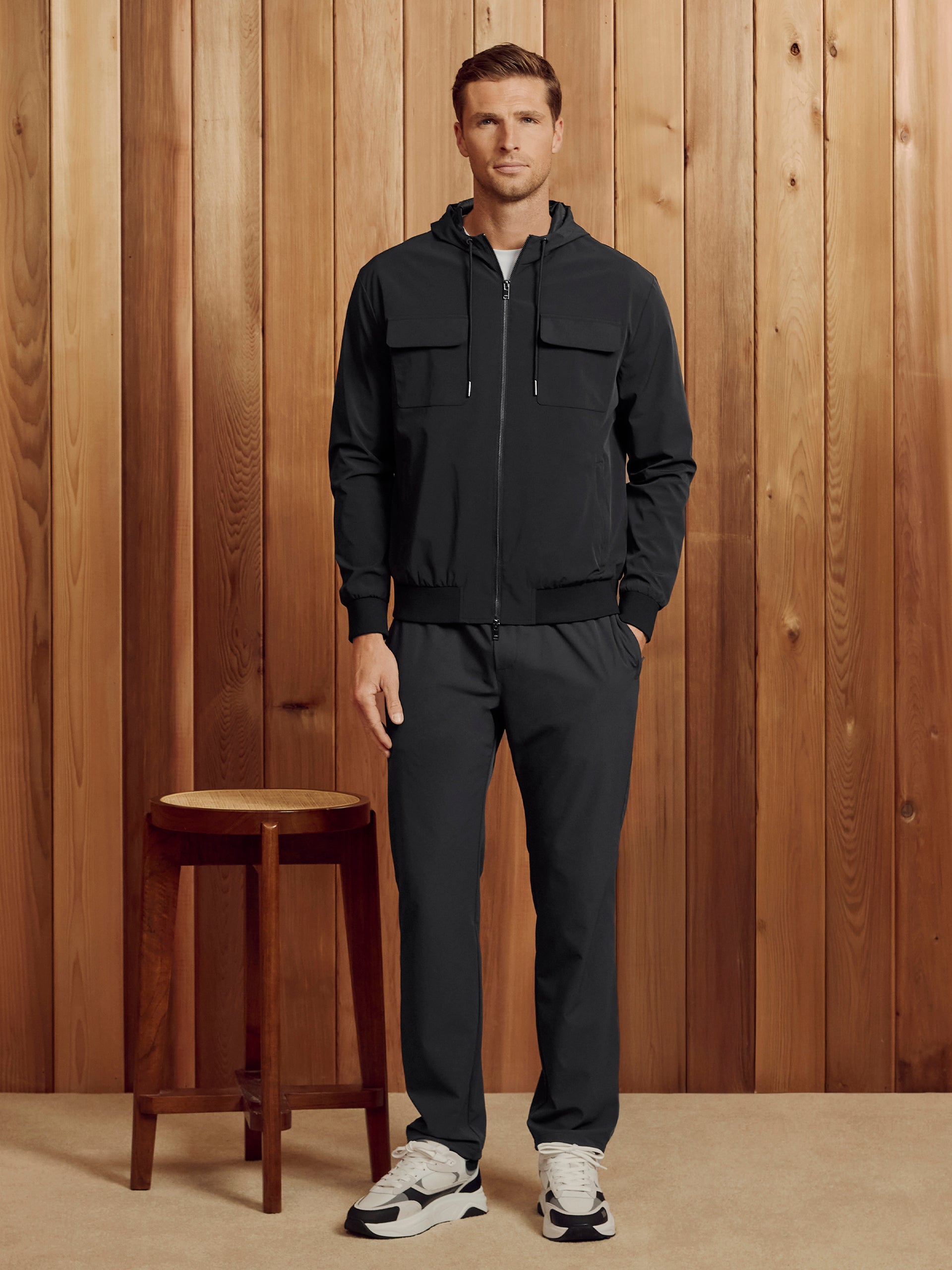 Relaxed Fit Nylon Trackpant in Grey