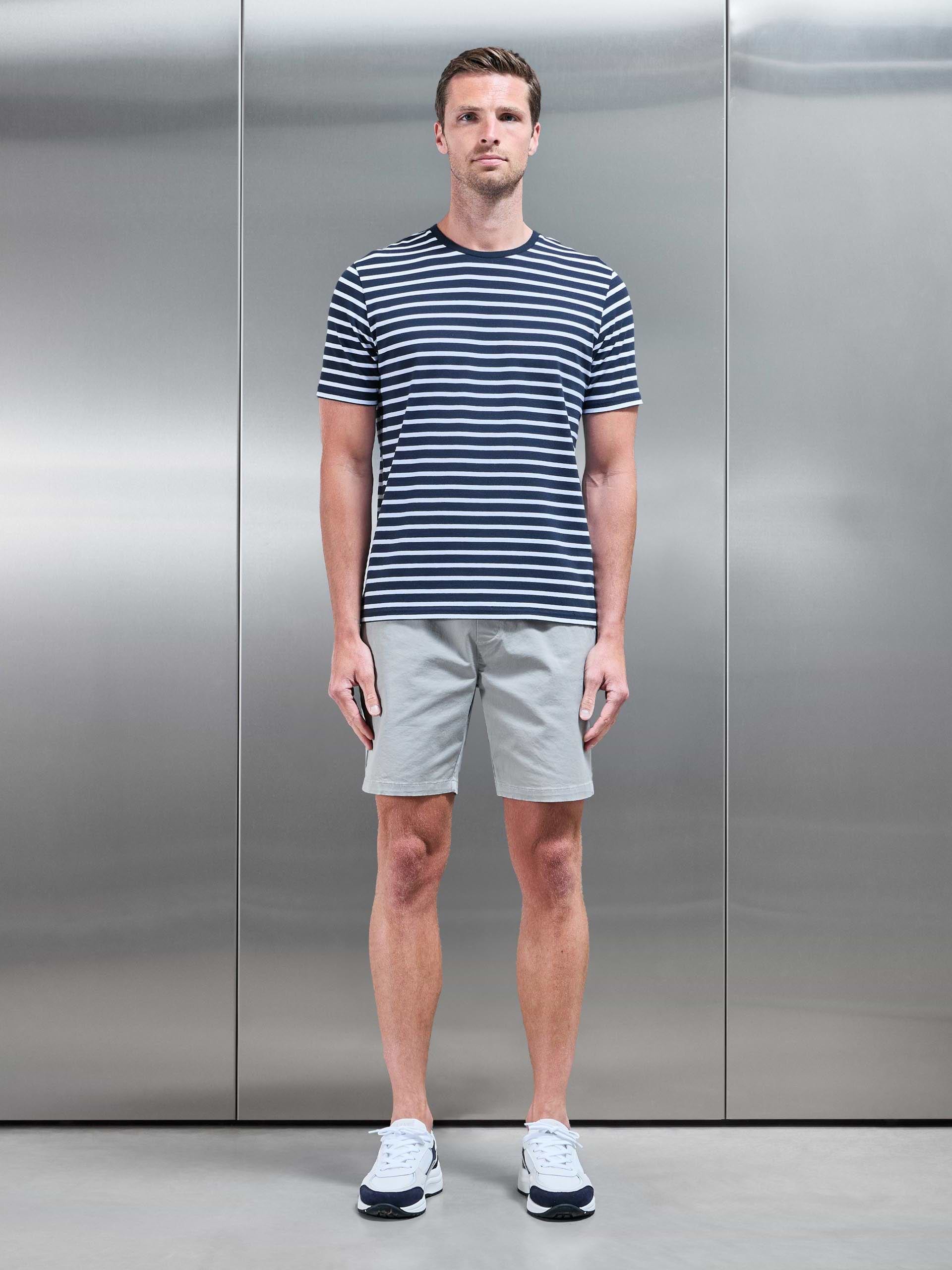 Basic Stripe T-Shirt in Navy White