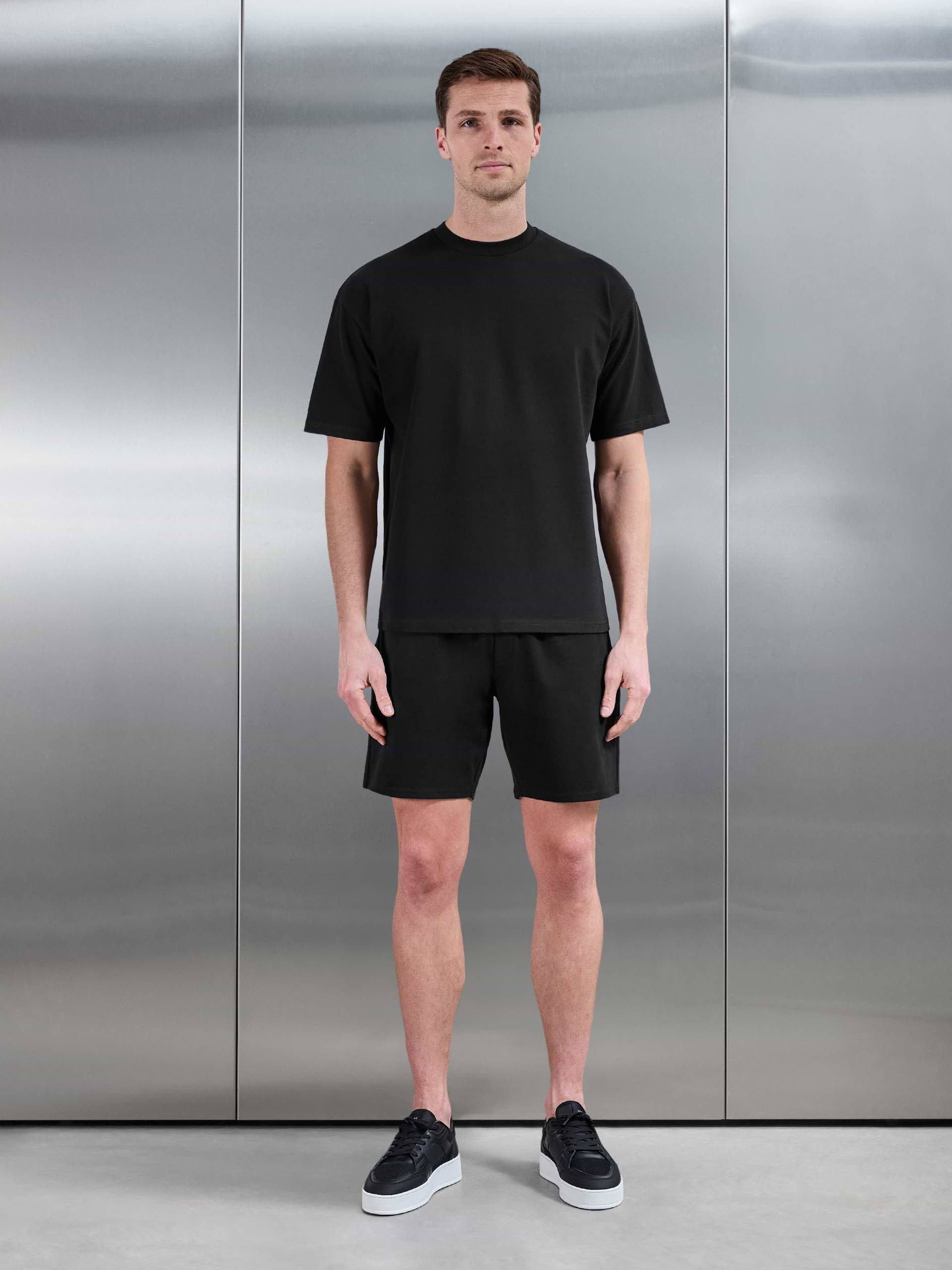 Brushed Relaxed T-Shirt in Black