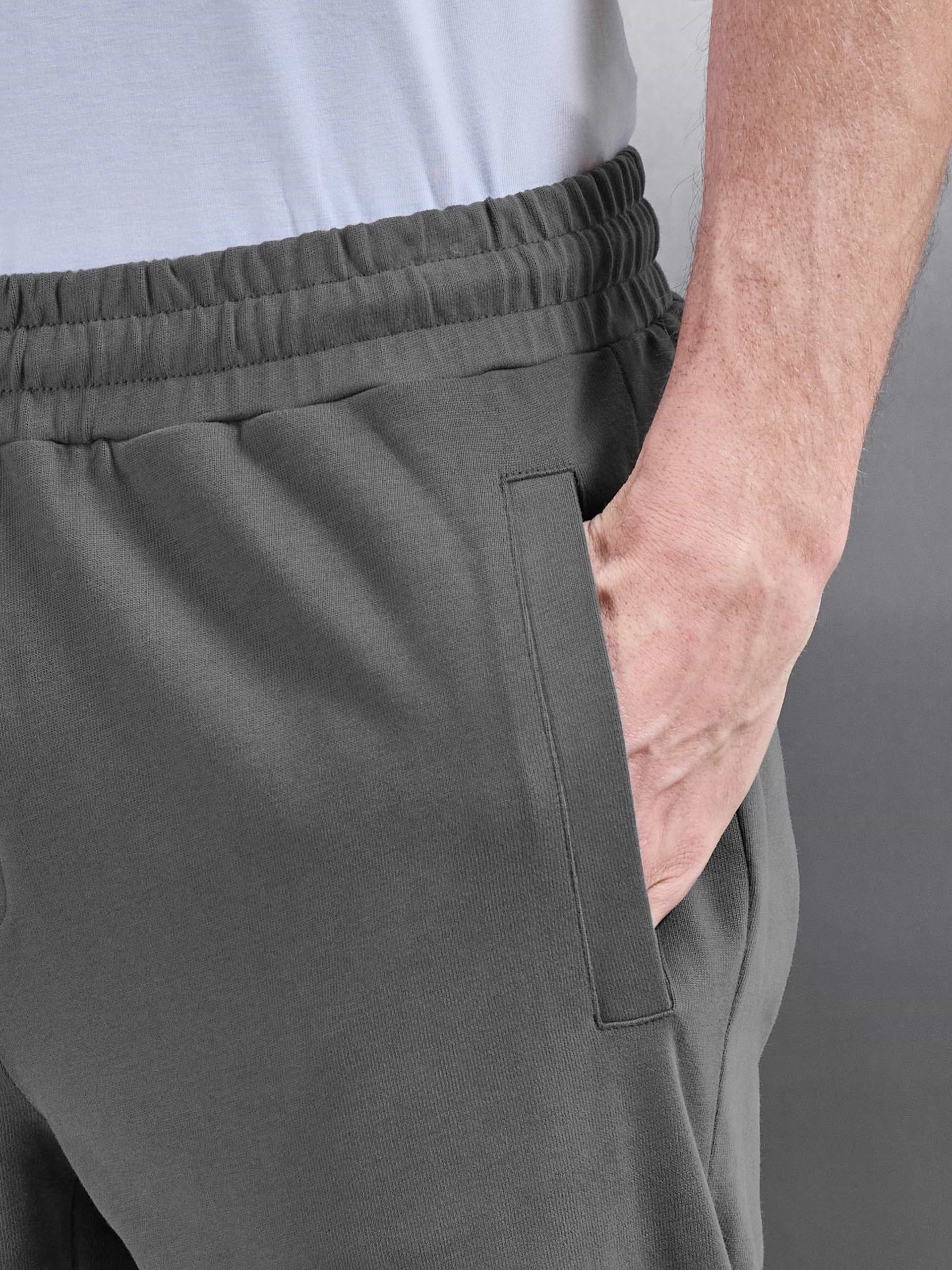 Brushed Straight Leg Jogger in Grey
