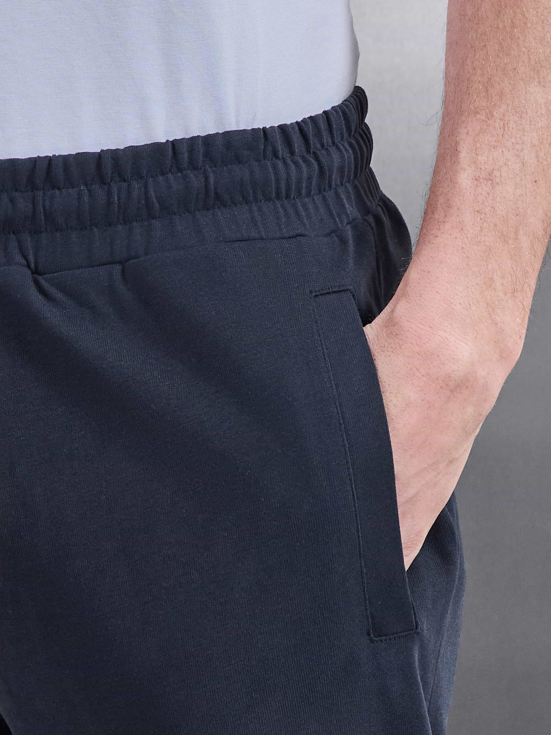 Brushed Straight Leg Jogger in Navy