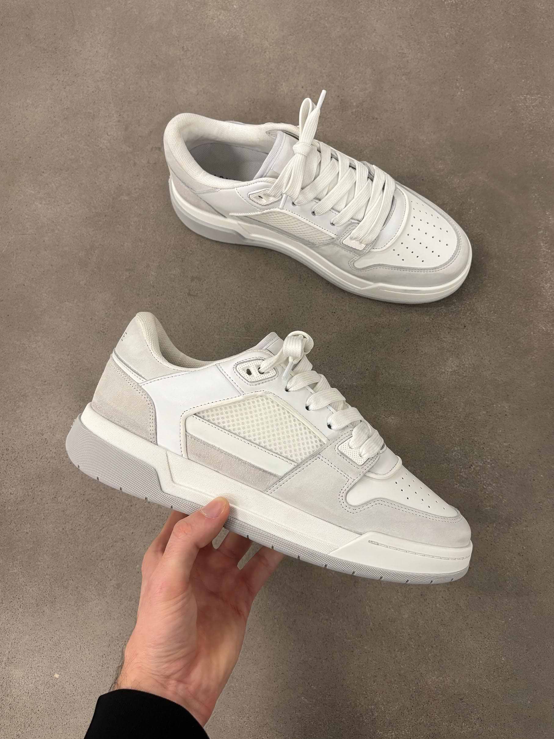 Basket Trainer in White Ice