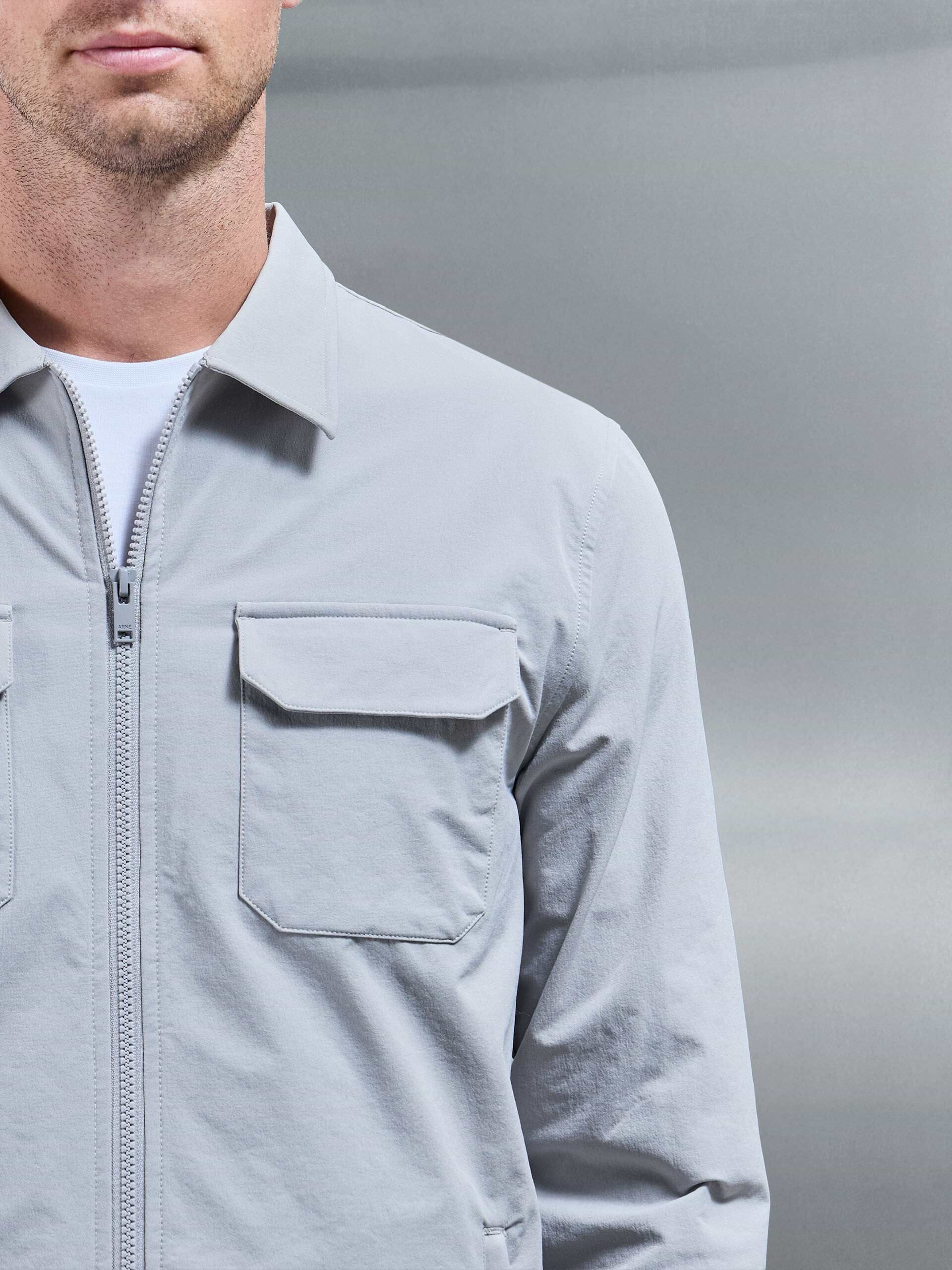 Cargo Jacket in Mid Grey