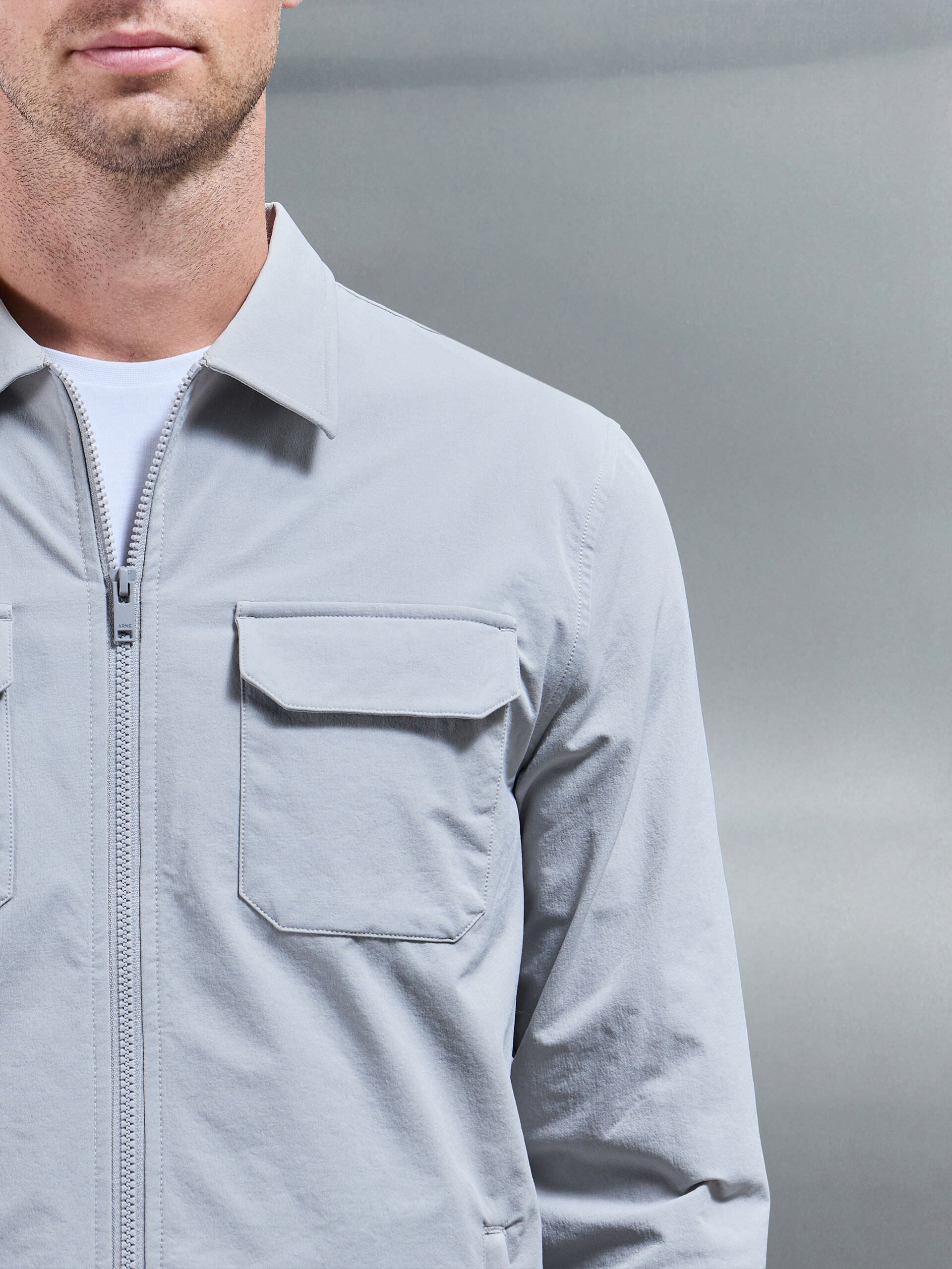 Cargo Jacket in Mid Grey