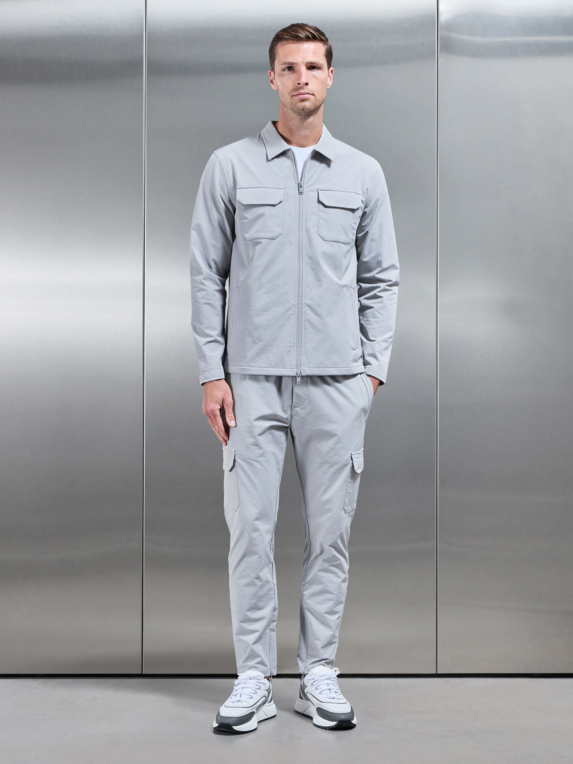 Cargo Jacket in Mid Grey