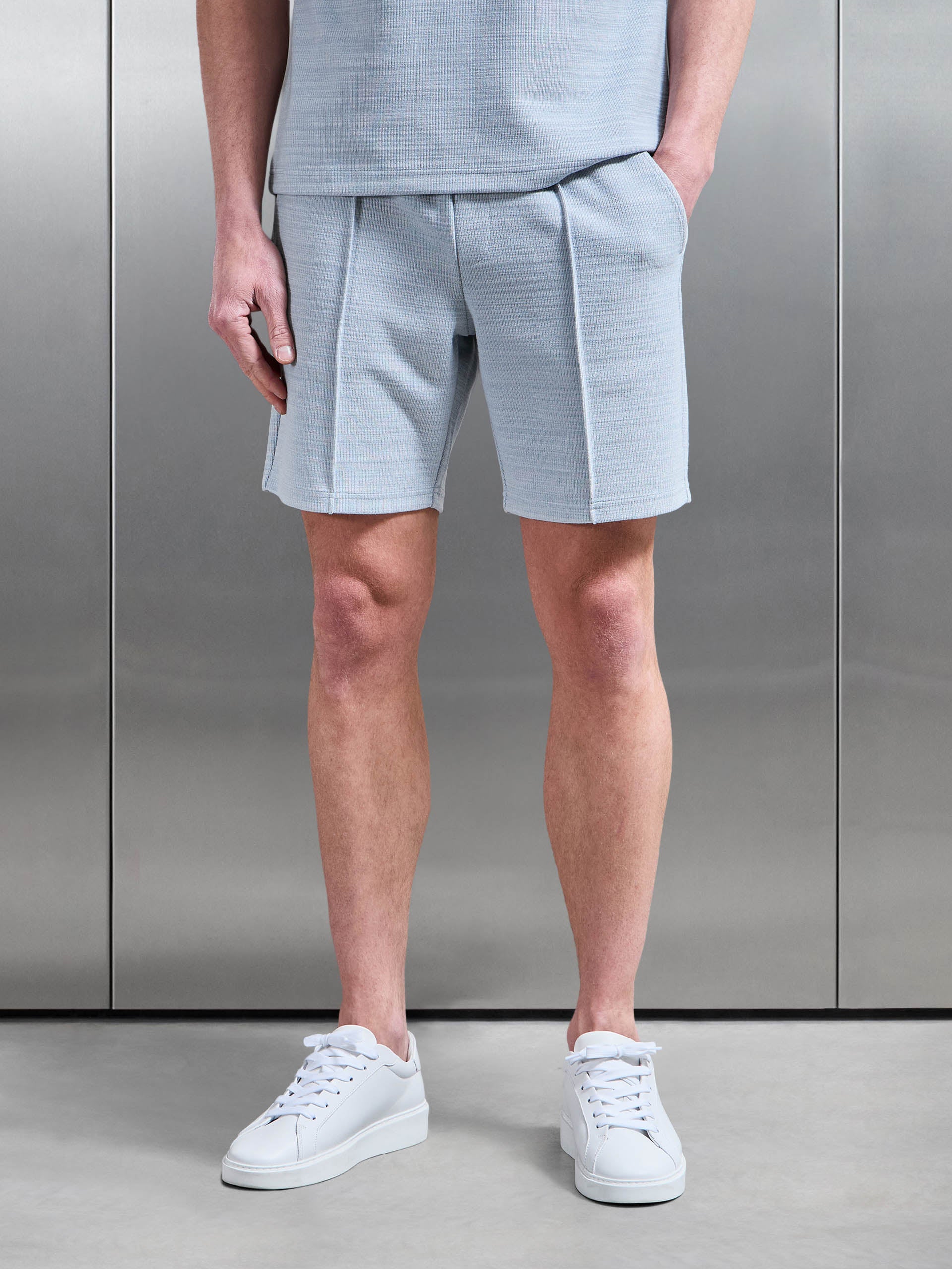 Cavour Textured Short in Soft Blue