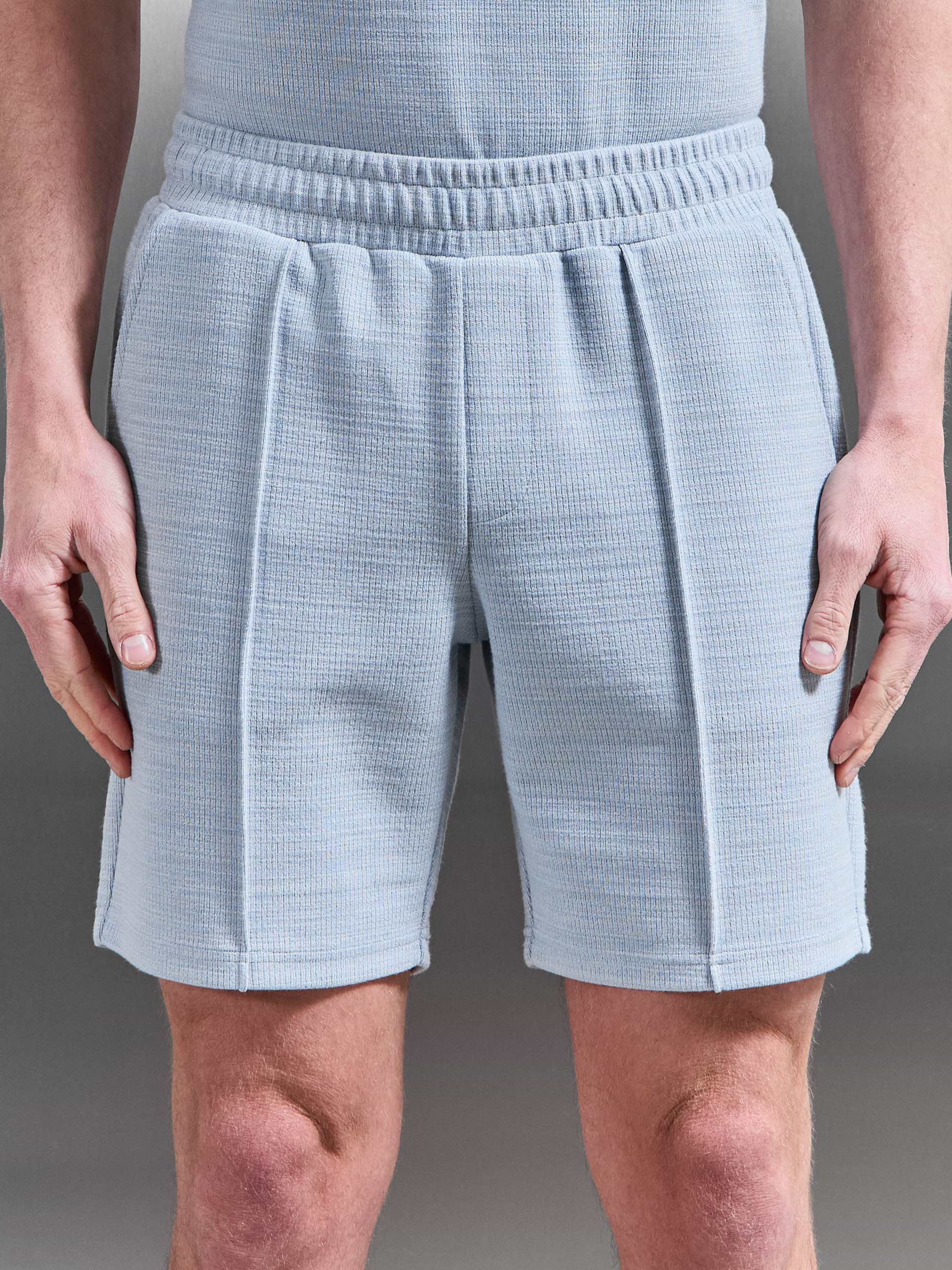 Cavour Textured Short in Soft Blue