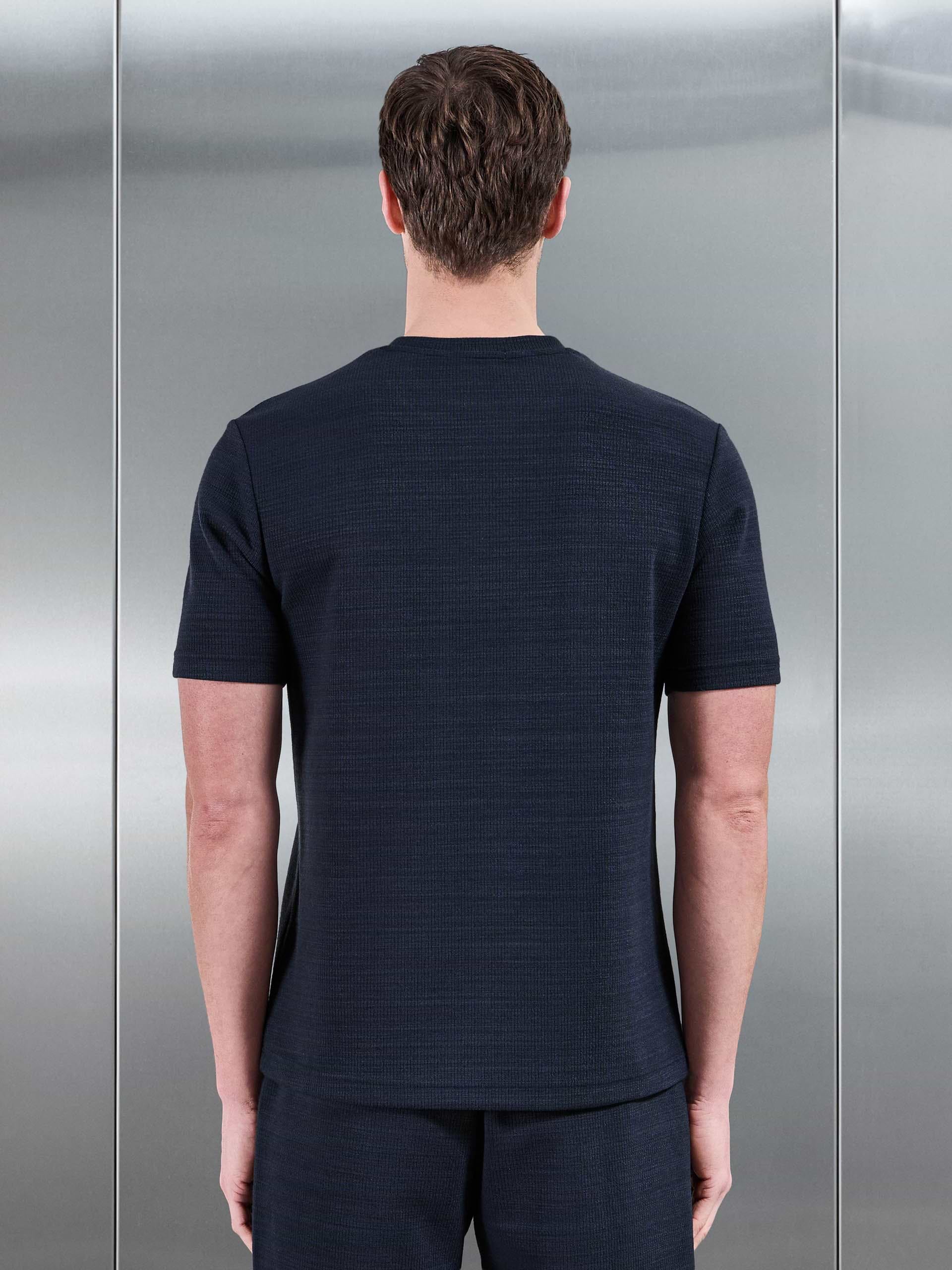Cavour Textured T-Shirt in Navy