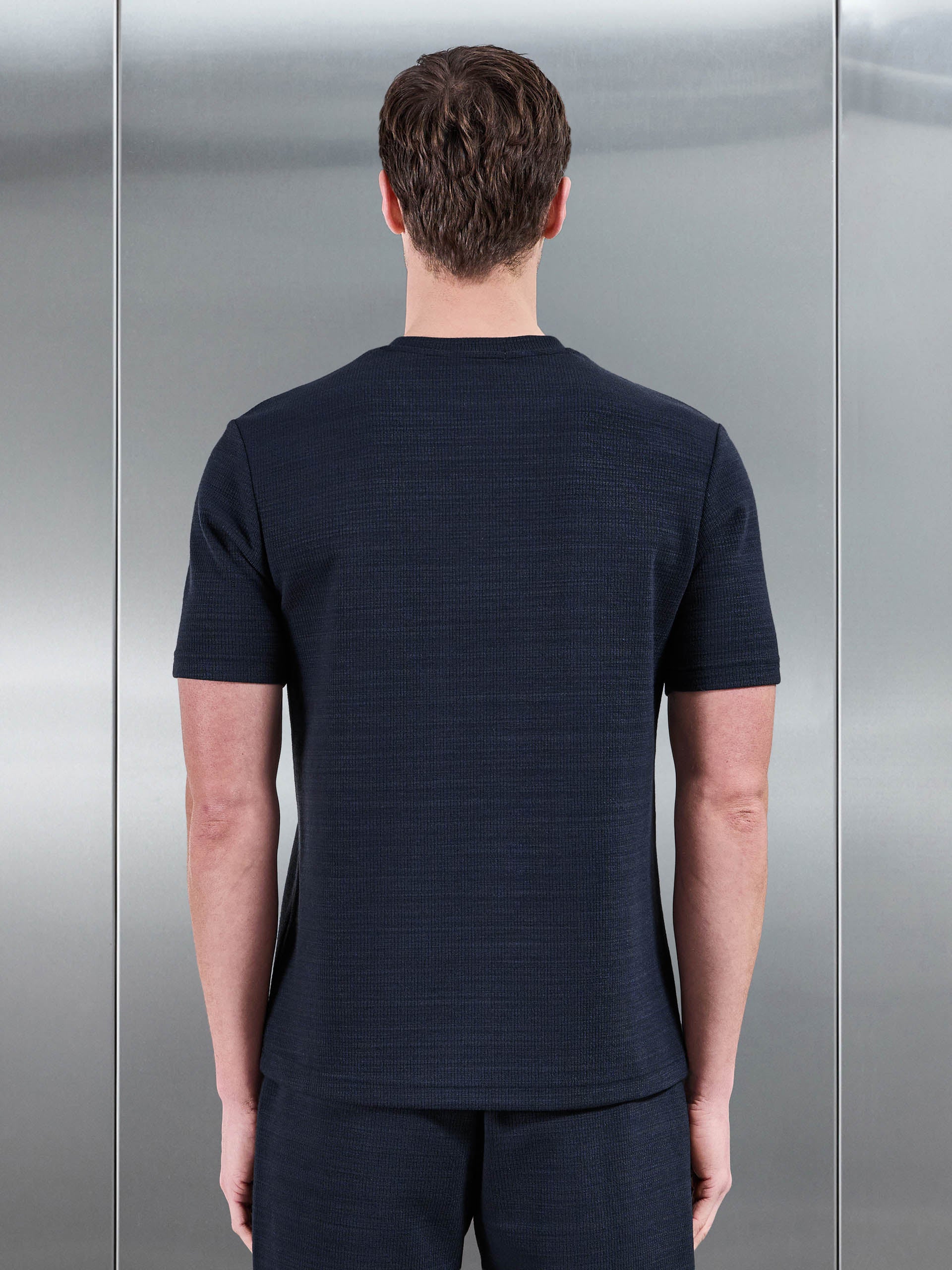 Cavour Textured T-Shirt in Navy