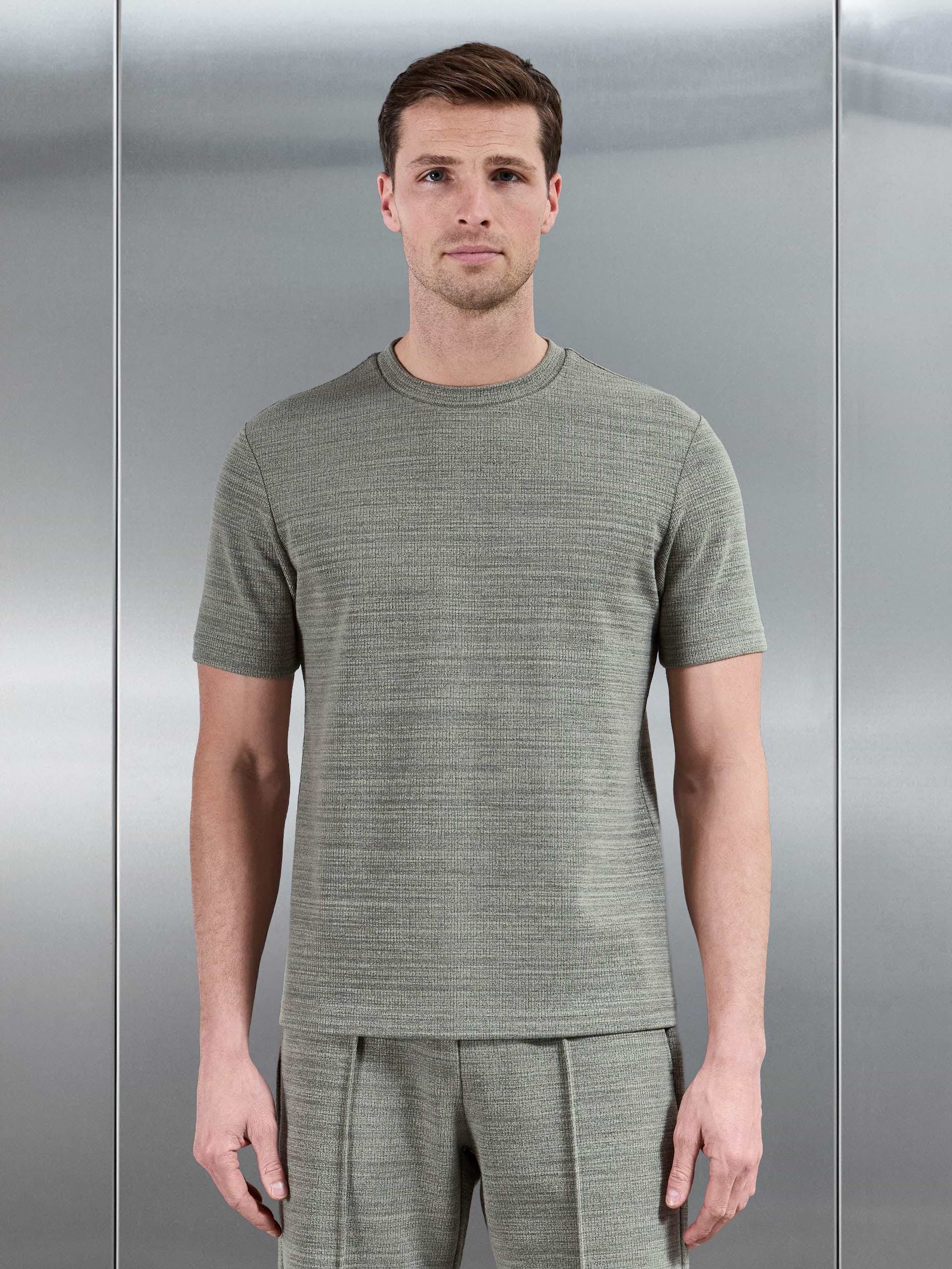 Cavour Textured T-Shirt in Olive