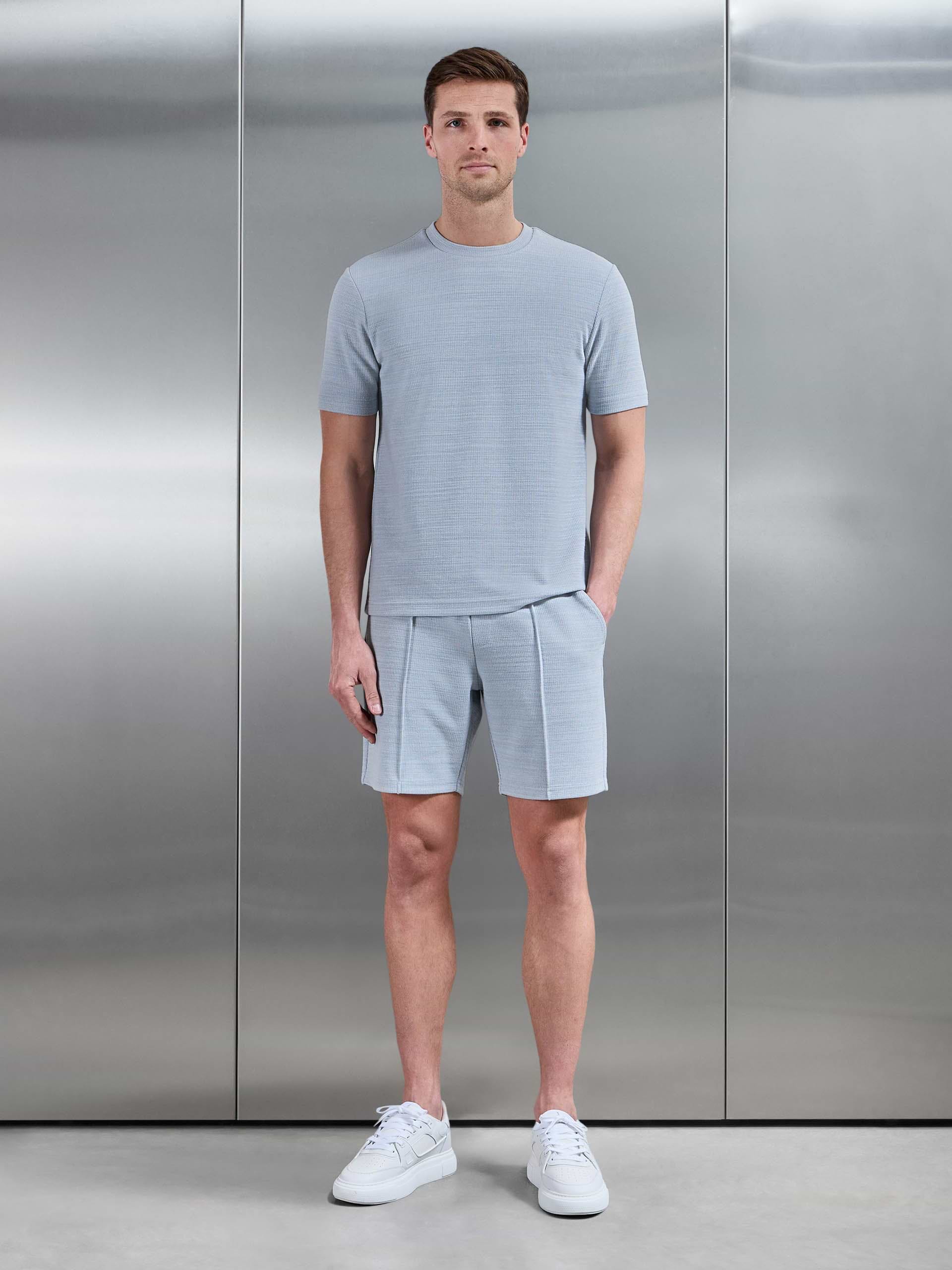 Cavour Textured T-Shirt in Soft Blue