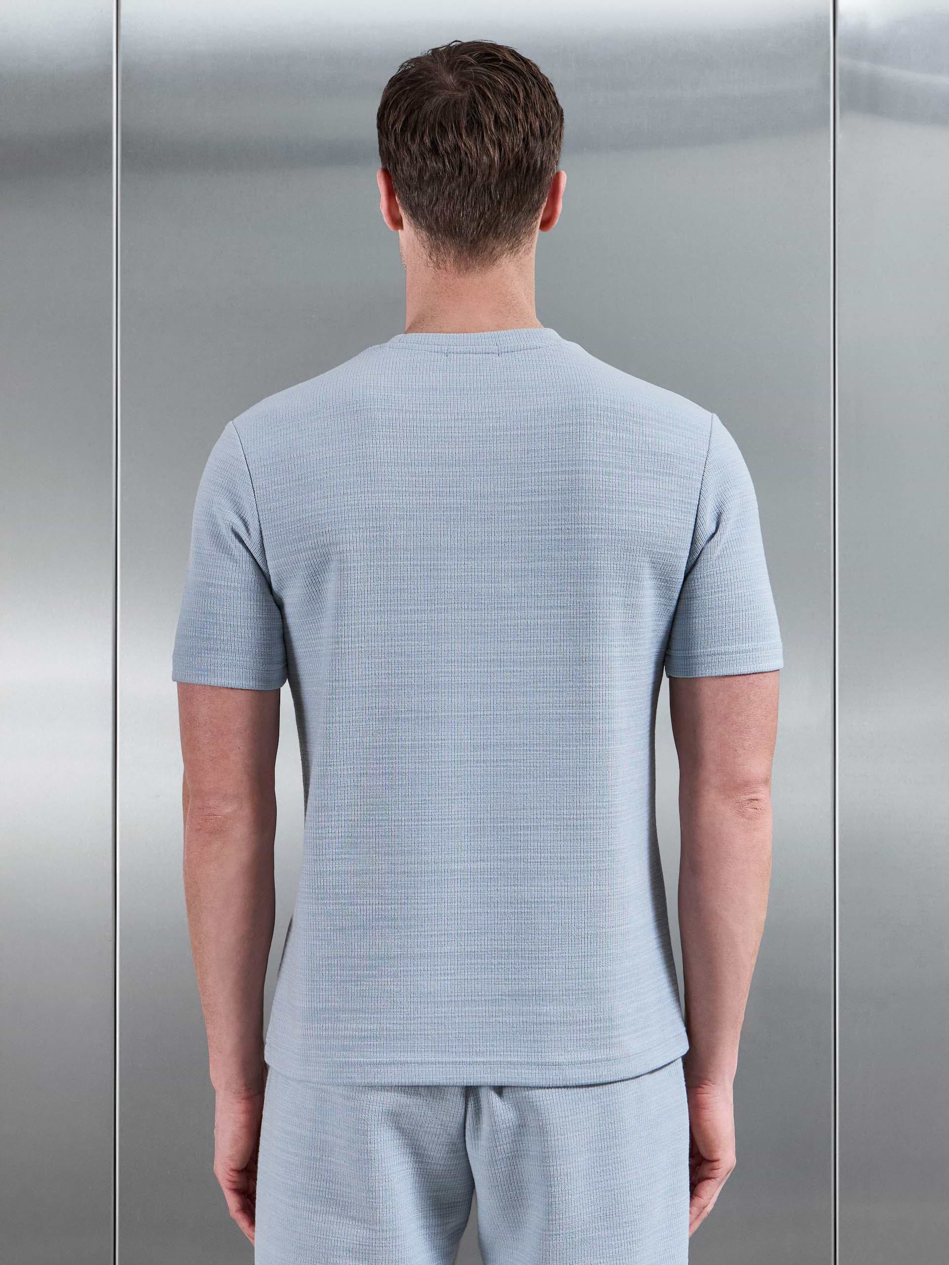 Cavour Textured T-Shirt in Soft Blue