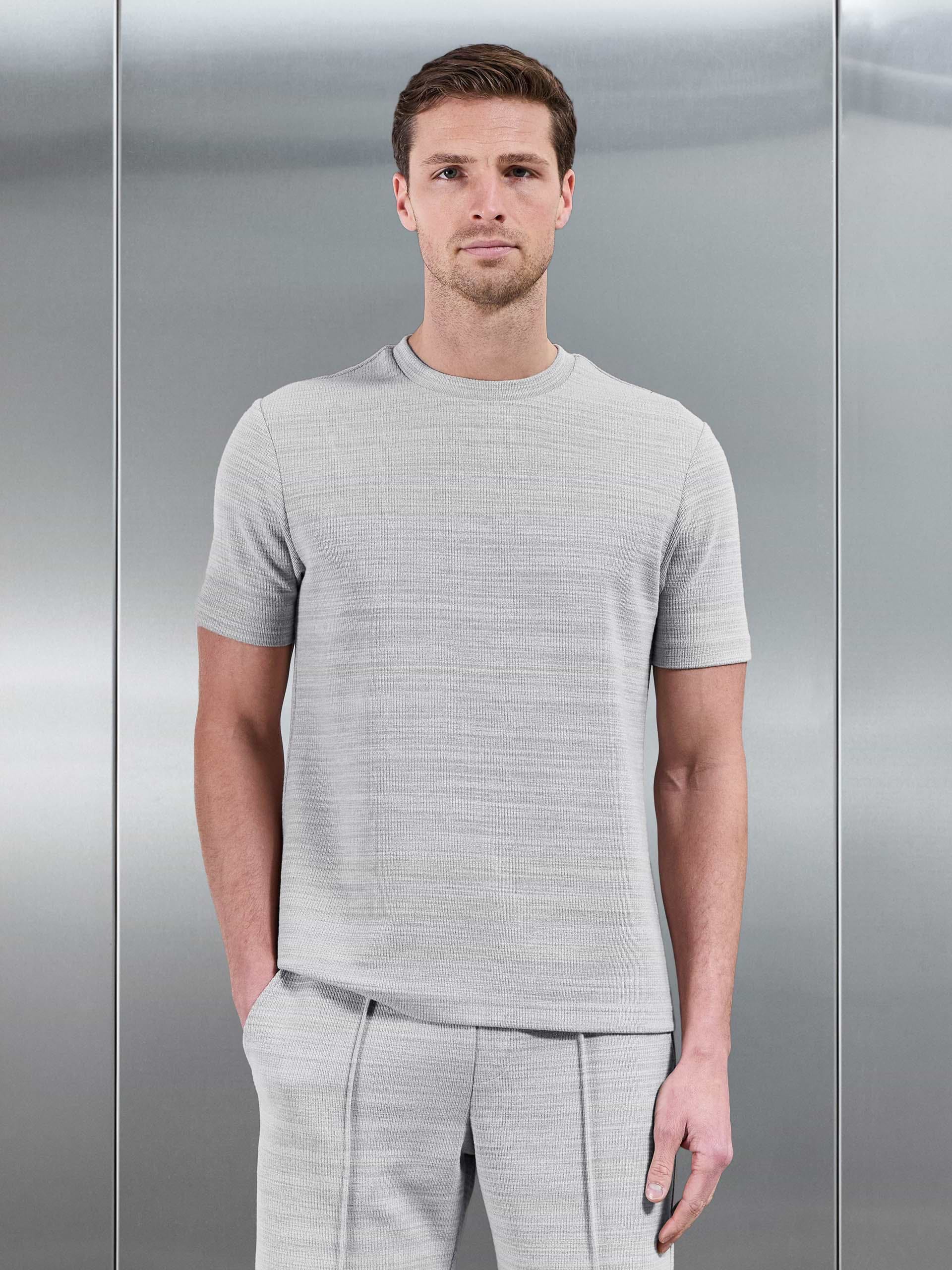 Cavour Textured T-Shirt in Stone