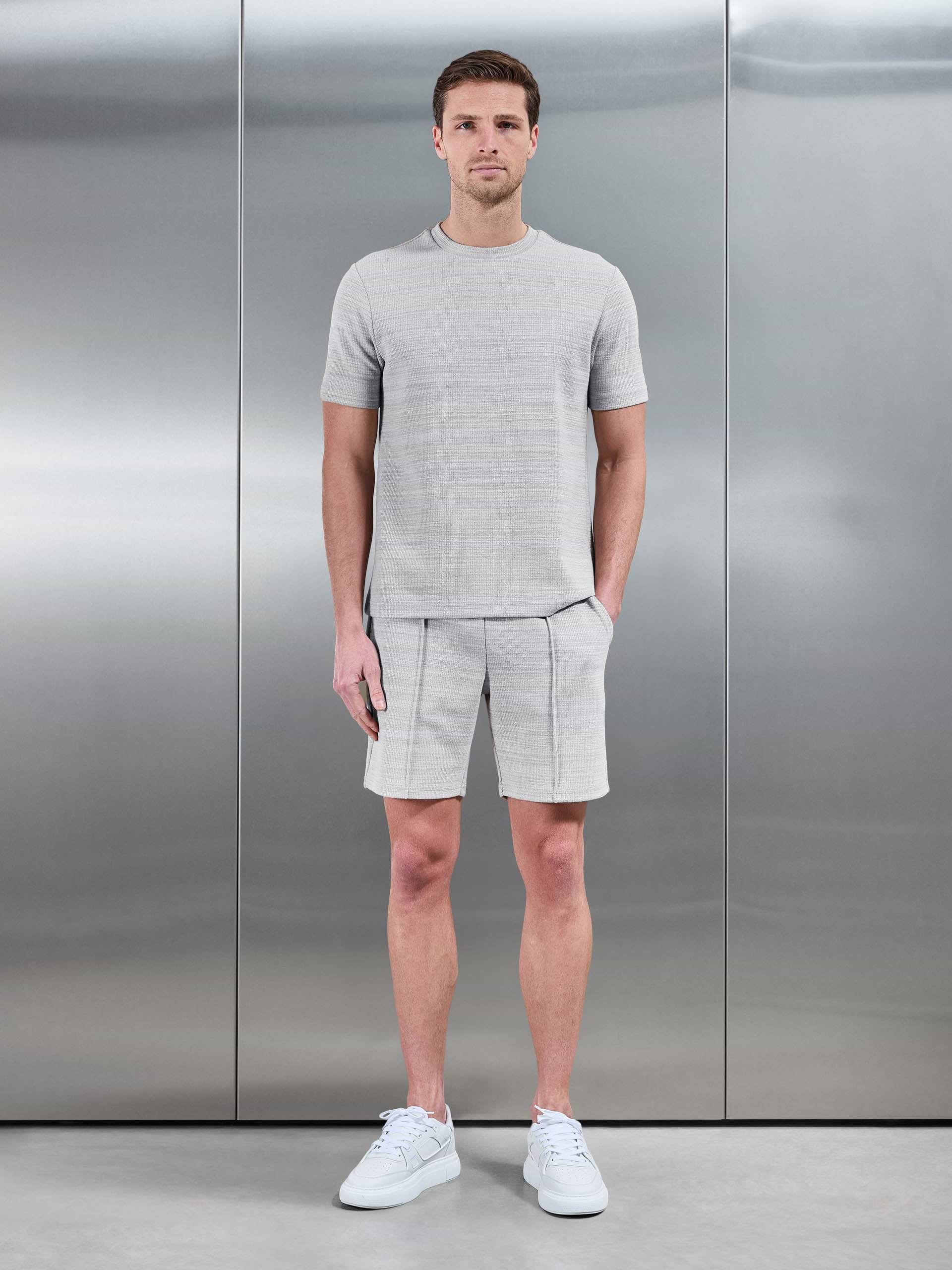 Cavour Textured T-Shirt in Stone
